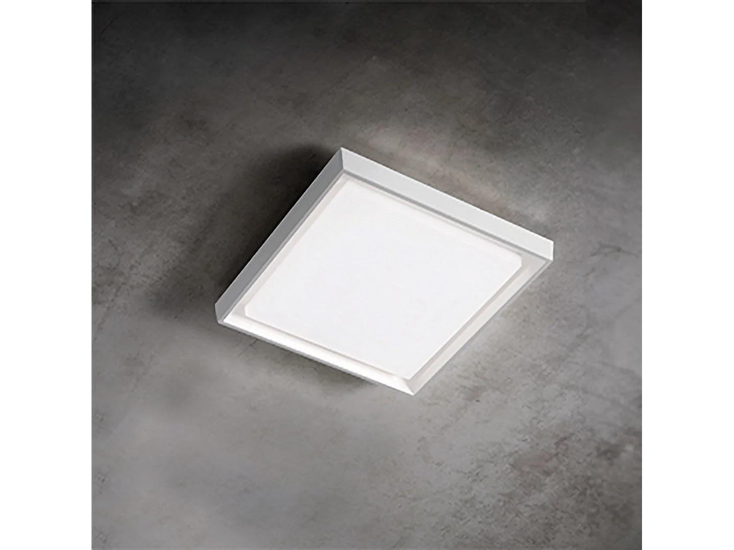 Lampa ścienna i sufitowa LED 25W 3000K IP54, białe aluminium, nowoczesny kwadratowy design 27x27 cm, idealna do wnętrz oraz na zewnątrz budynku 5012267 - obrazek 1