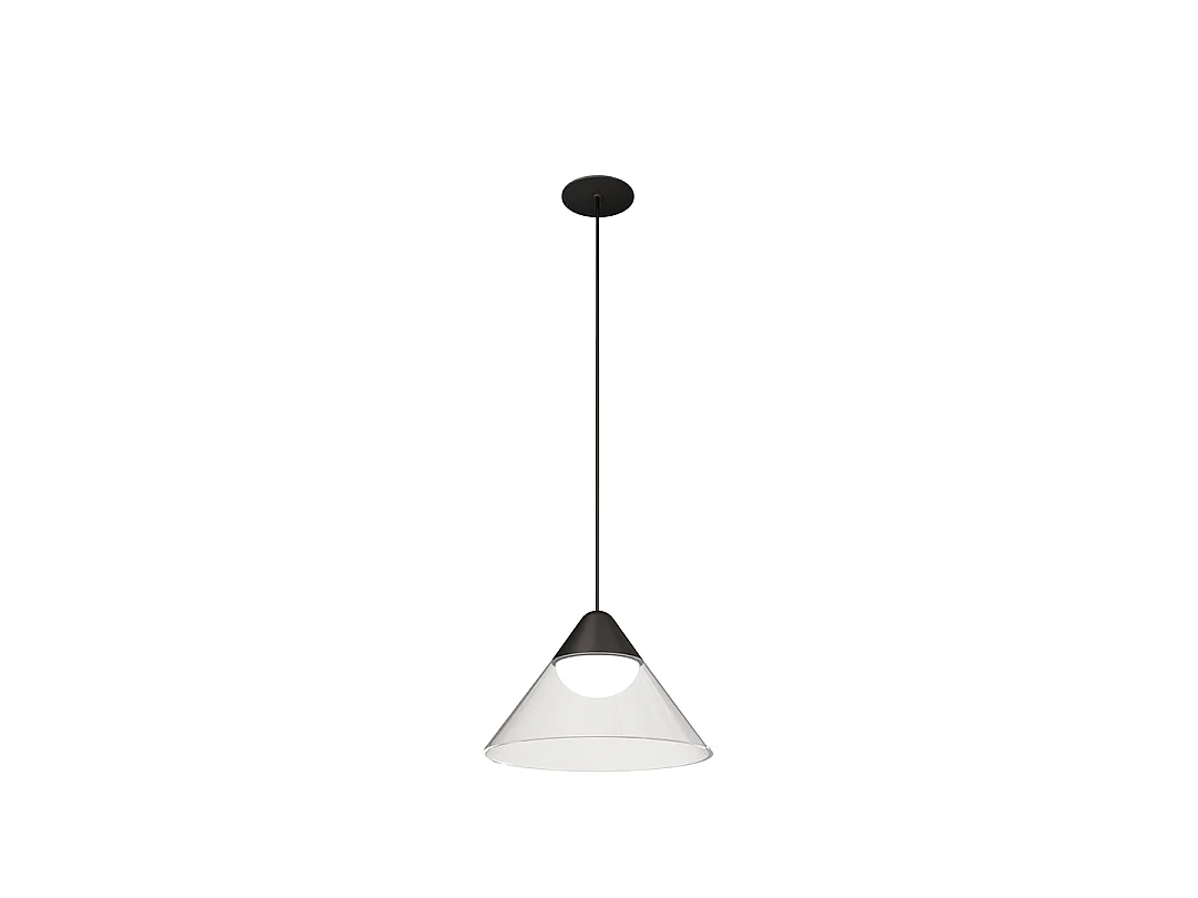 Lampa wisząca LED Ark Beneito & Faure 6W 3000K 90º, czarno-szara, stożkowa, do wnętrz - Eleganckie oświetlenie 5012411 - obrazek 1