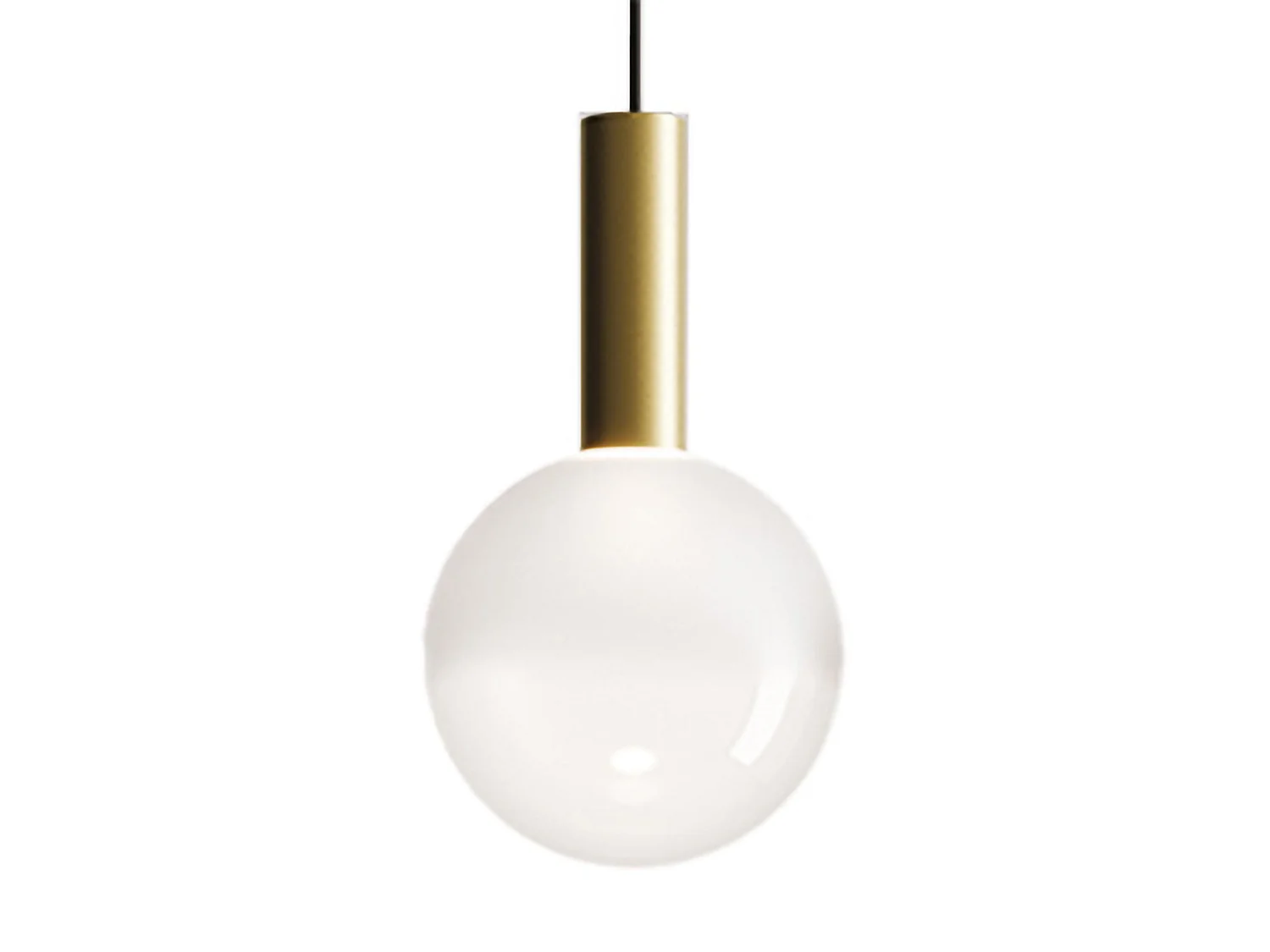Lampa wisząca Zafferano kuli dmuchane szkło borokrzemianowe wykończenie złote i przezroczyste piaskowane nowoczesna oprawa 8W LED TRIAC 2700K 142cm 5012437 - obrazek 1