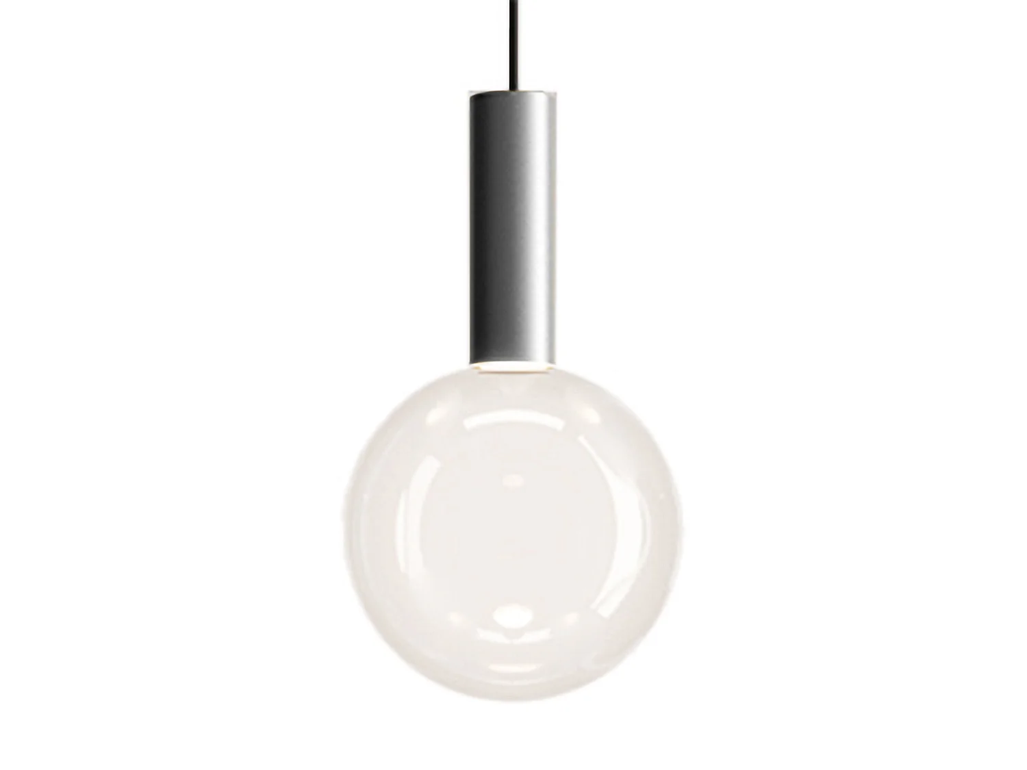 Lampa wisząca Zafferano Sphere LED TRIAC 8W 2700K Szkło borokrzemianowe przezroczyste i aluminium, nowoczesny design do oświetlenia wnętrz 5012442 - obrazek 1
