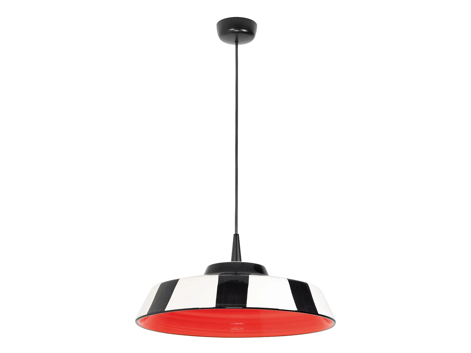 Lampa wisząca LED Circus, ręcznie wykonana z ceramiki, wyprodukowana we Włoszech, średnica 35 cm, kolor czerwony, do nowoczesnego oświetlenia wnętrz 5012520 - obrazek 1