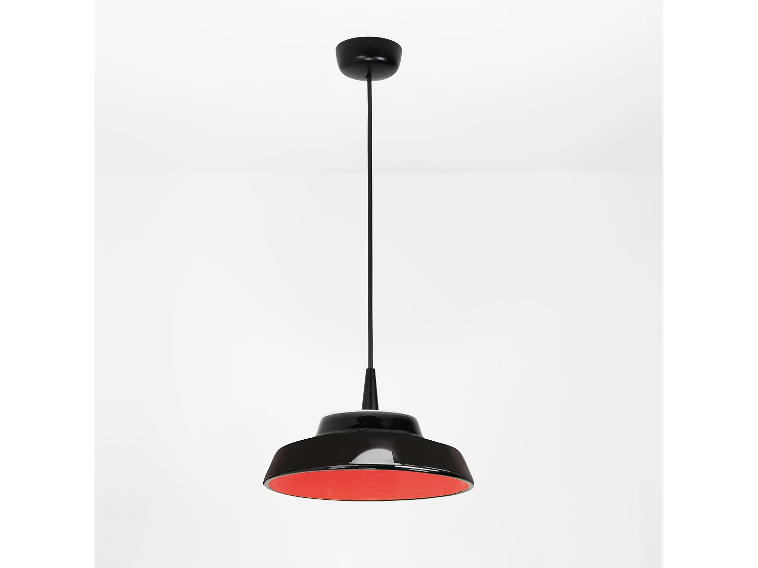 Lampa wisząca LED Circus Black 8W 2700K 645lm, ręcznie robiona ceramika, czerwona, średnica 24 cm, elegancki styl, wyprodukowana we Włoszech 5012525 - obrazek 1