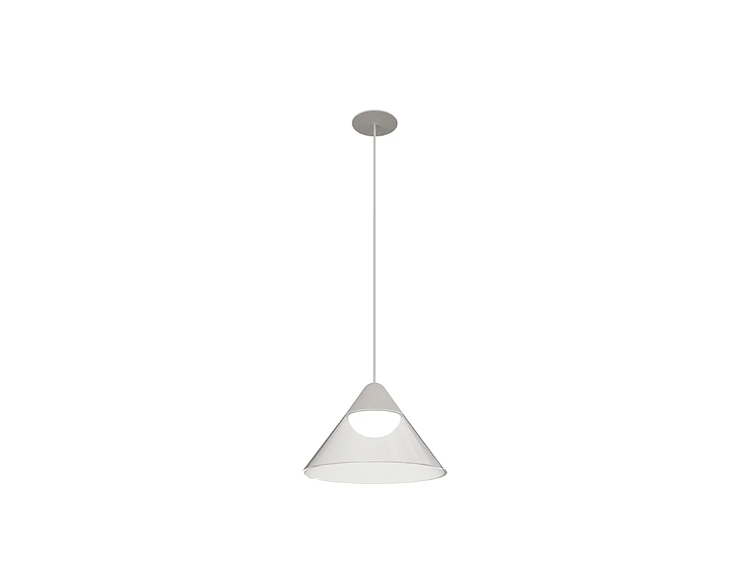 Lampa wisząca LED Ark Beneito & Faure 6W 3000K 90º, czarna/przezroczysta, stożkowa, do wnętrz – Elegant Lighting 5012534 - obrazek 1