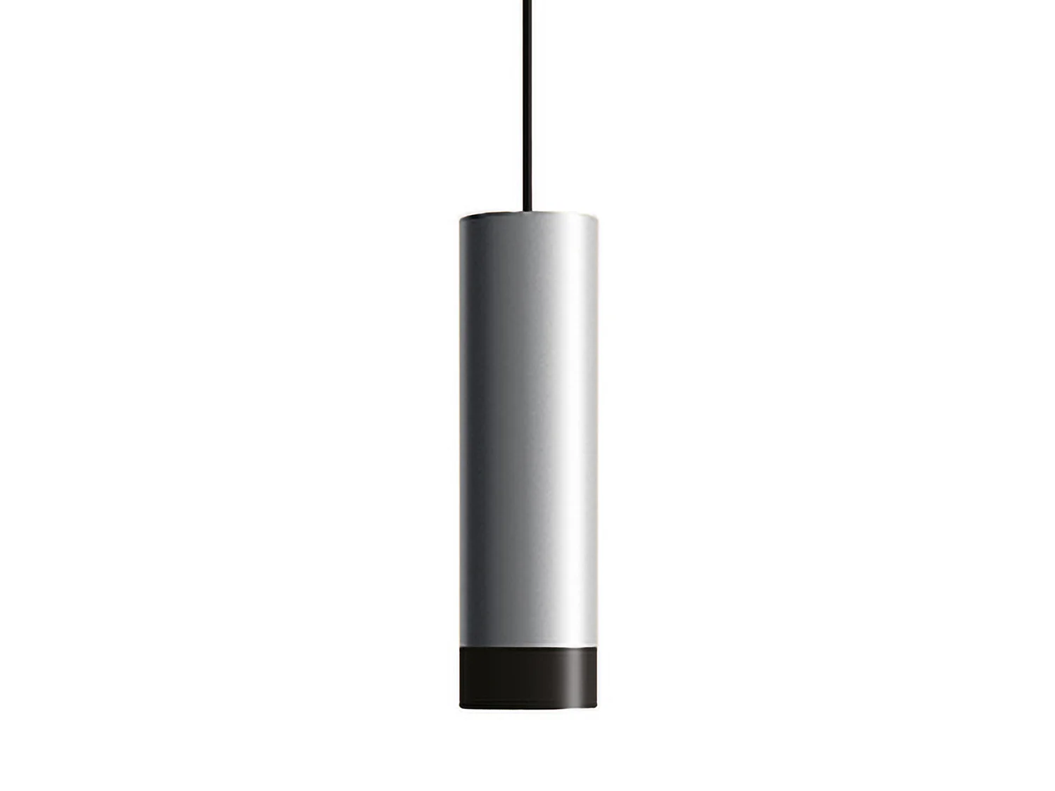 Lampa wisząca LED Tubotto 8W 3000K czarno-srebrna z anodowanego aluminium, modułowa konstrukcja do eleganckiego i nowoczesnego oświetlenia wnętrz 5012522 - obrazek 1