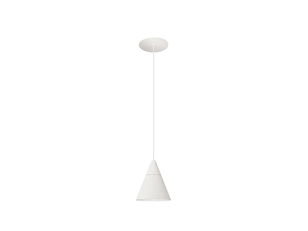 Lampa wisząca stożkowa Zoe Suspension Recessed - 7W LED, 38º, 2700K, matowe wykończenie białe, CRI>90, UGR<19 - Beneito & Faure 5012577 - obrazek 1