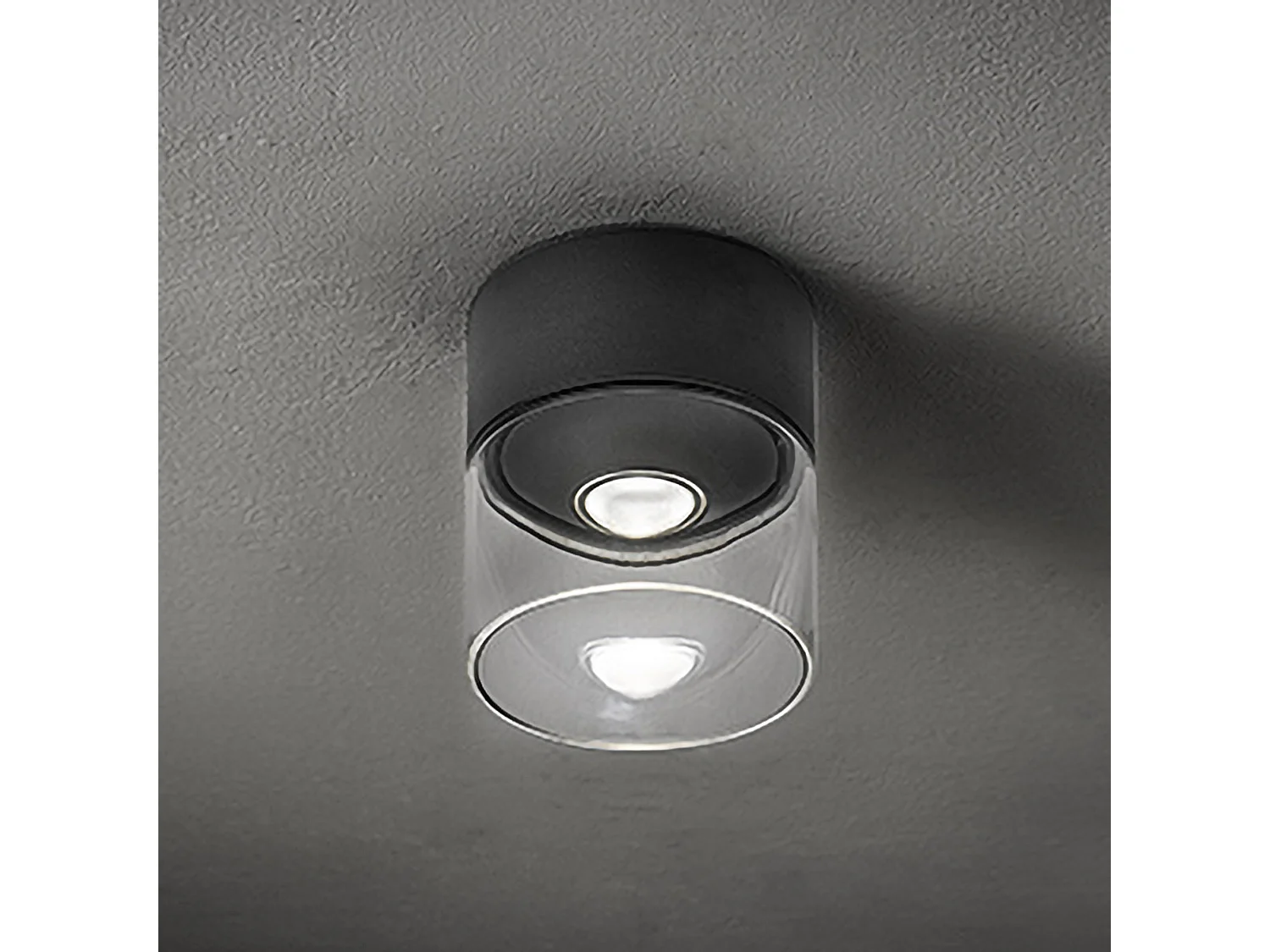 Lampa sufitowa LED Lens z odlewu aluminiowego, ciemnoszara, 6,5W, 3000K, IP65 Idealne oświetlenie sufitowe do wnętrz oraz na zewnątrz budynku 5012631 - obrazek 1