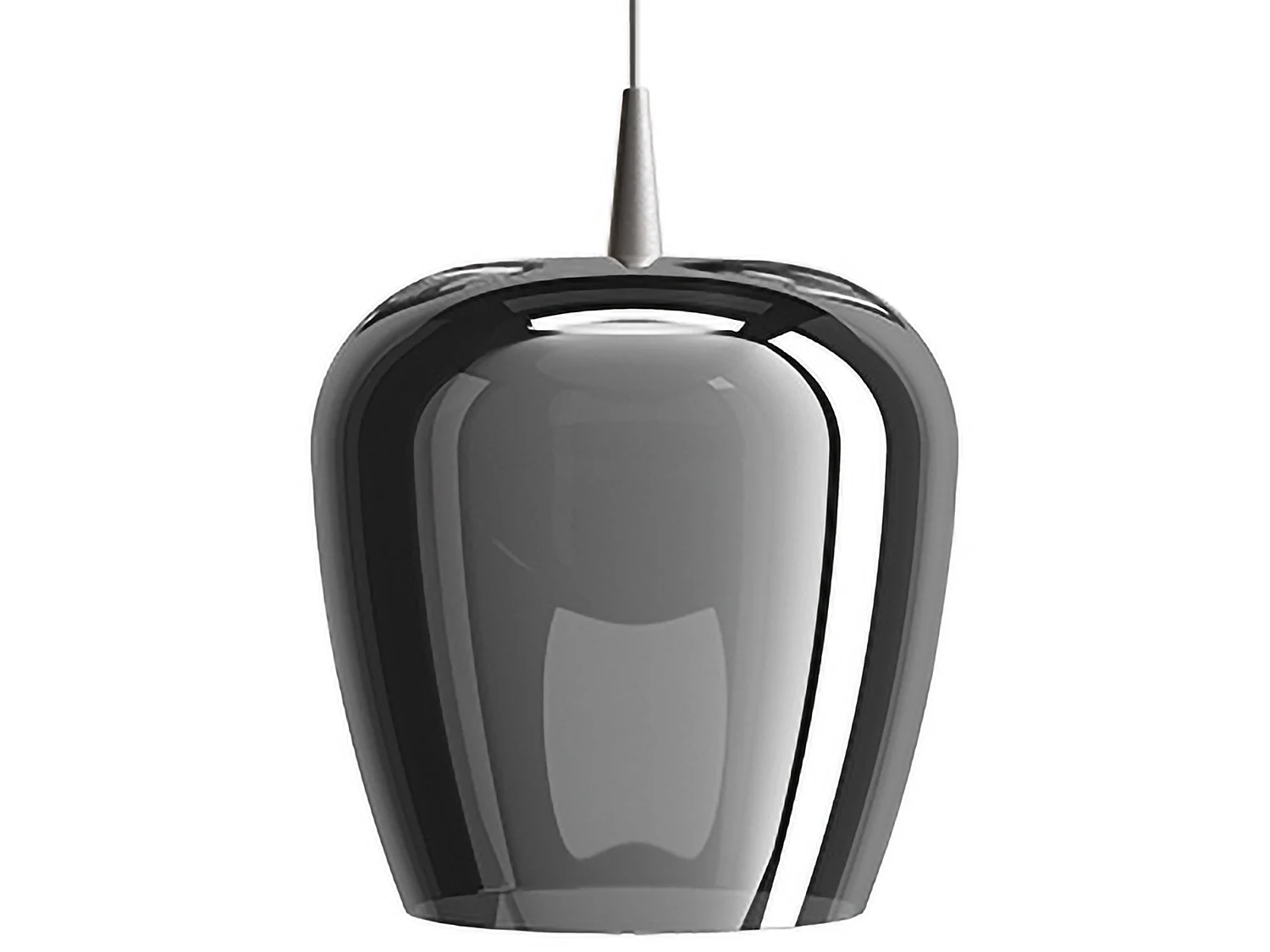 Lampa wisząca Zafferano Bilia 230V LED 8W z dmuchanego szkła borokrzemianowego z wykończeniem w kolorze srebrnego aluminium, śr 27 cm, wys 333 cm 5012632 - obrazek 1