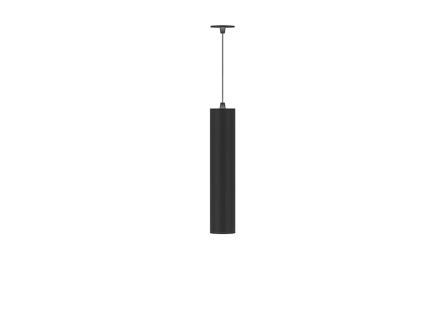 Lampa wisząca Atmos GU10 w kolorze matowej czerni, tubularna, do montażu natynkowego lub wpuszczanego, nowoczesny design wnętrz - Beneito & Faure 5012645 - obrazek 1