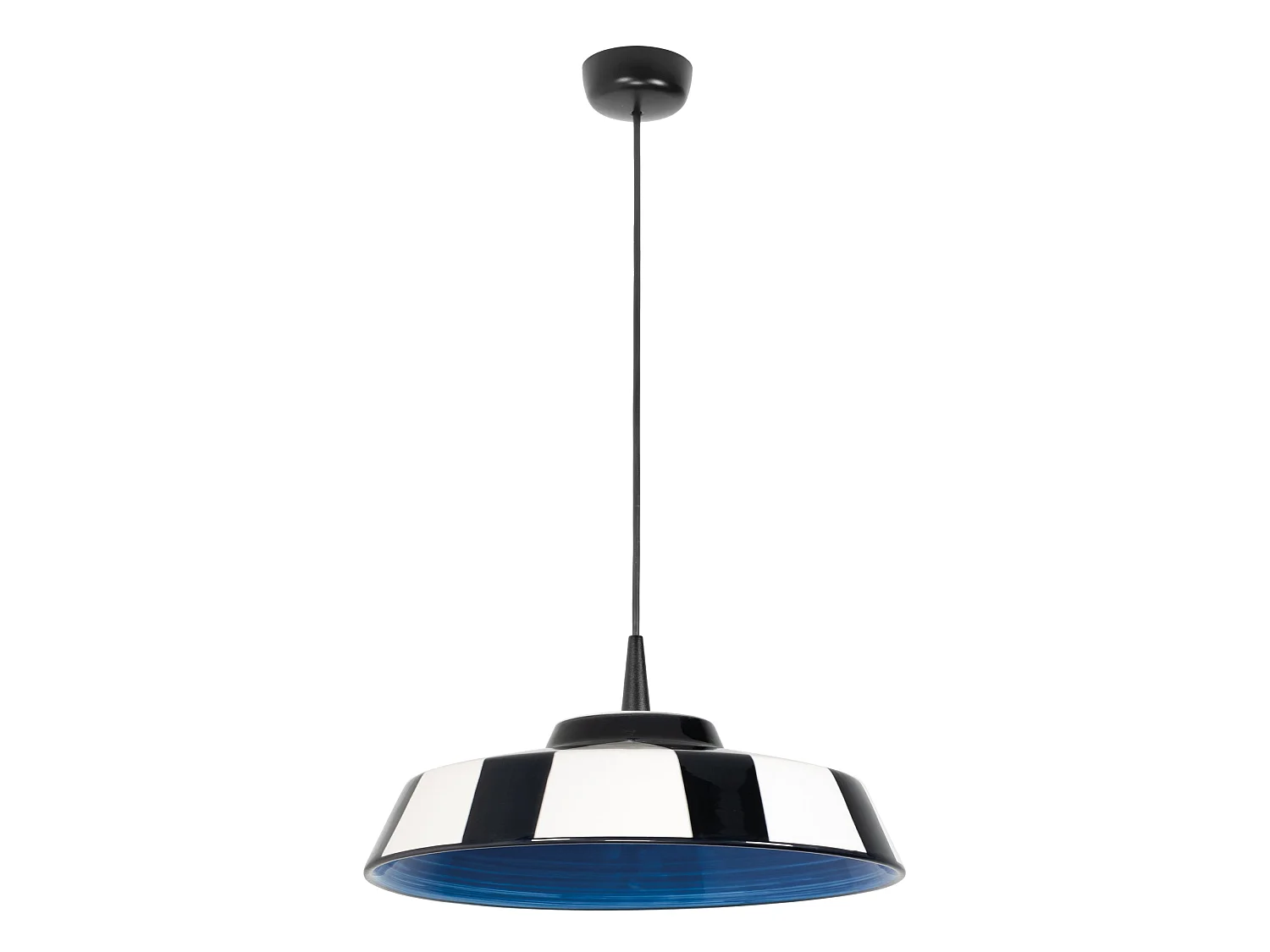 Lampa wisząca LED Circus, ręcznie wykonana ceramika niebieska, 8W 3000K, średnica 35cm, dekoracyjny dyfuzor, wyprodukowana we Włoszech, modułowa 5012652 - obrazek 1