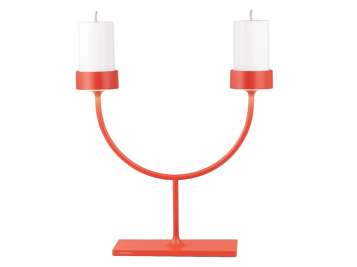 Lampa stołowa LED Perpetua Double, 2-ramienna, czerwona, bezprzewodowa, akumulator, CRI 90, IP54, wewnątrz i na zewnątrz, nowoczesny, kultowy design 5013471 - obrazek 1