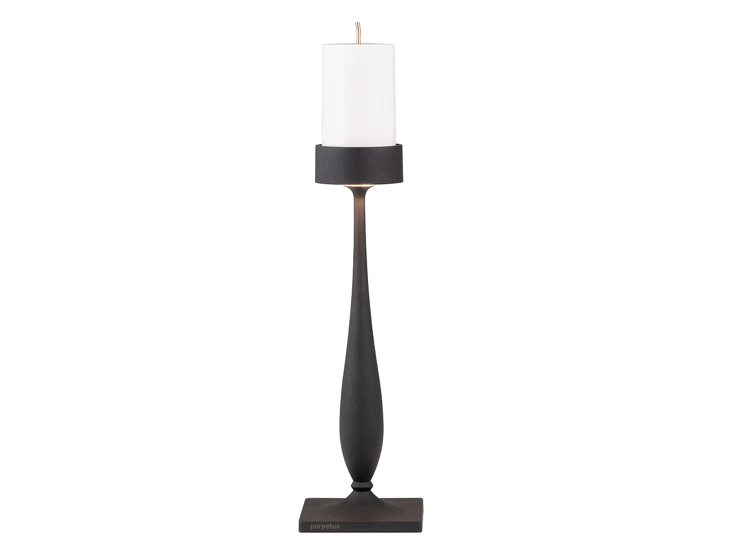 Lampa stołowa Perpetua Cordless Baroque z aluminium, czarne wykończenie, moduł LED z wymienną baterią i zintegrowanym ściemniaczem dotykowym 5013513 - obrazek 1