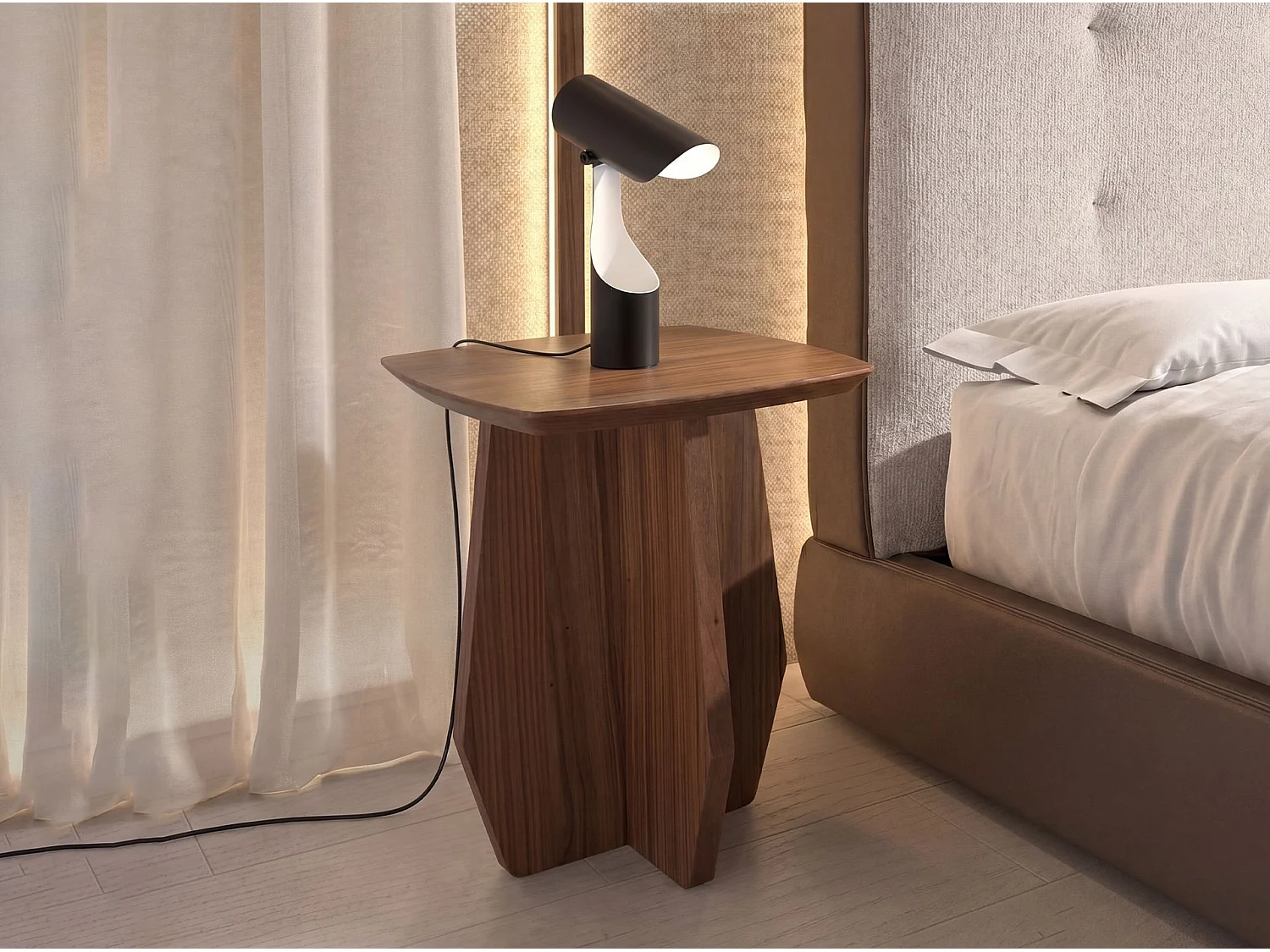 Lampa stołowa z czarnej i białej stali 8113 THE LUMINE 5019660 - obrazek 1