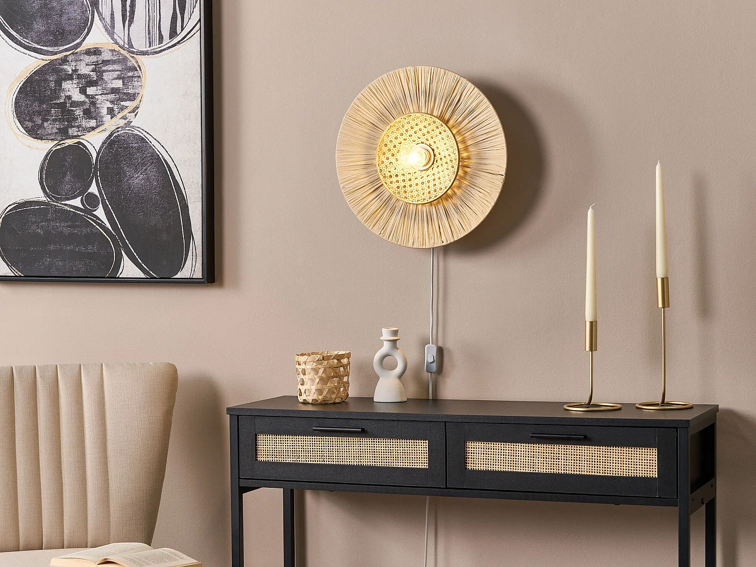 Lampa ścienna YAAPI Papier Naturalny 2383519 - obrazek 1