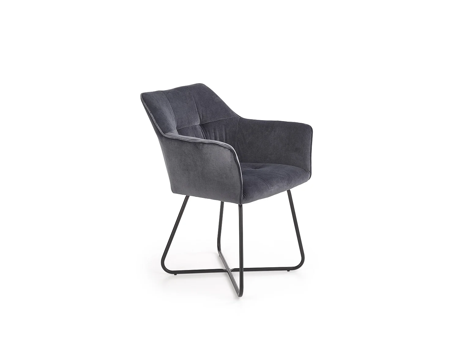 Krzesło tapicerowane K377 VELVET szare 4835843 - obrazek 1
