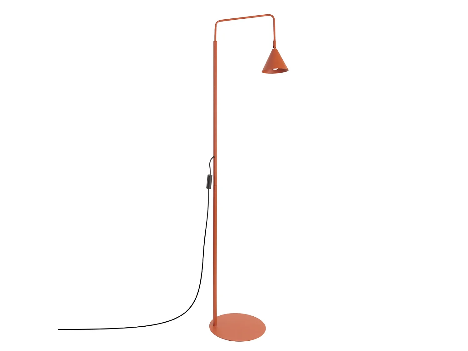Lampy podłogowe nowoczesny NOX, stal – 1 źródło – L.30 x H.165 cm – ochra czerwona 5027692