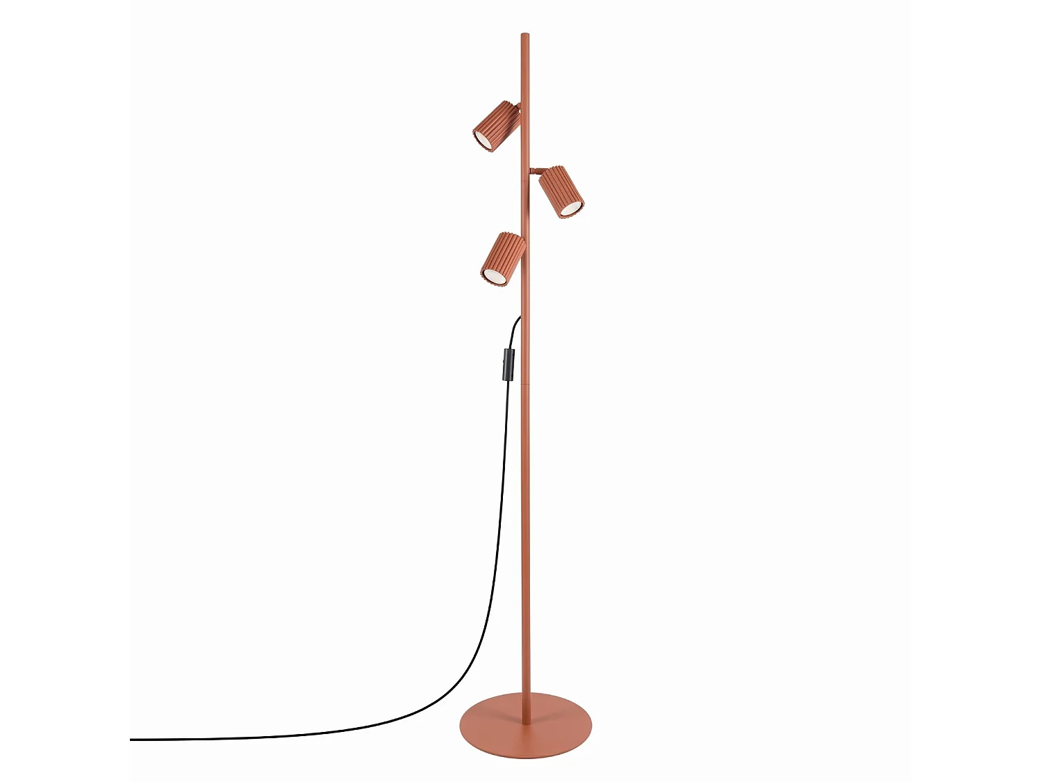Lampy podłogowe minimalistyczny KARBON, aluminium - 3 źródło - L.30 x H.155 cm - ochra czerwona 5027693 - obrazek 1