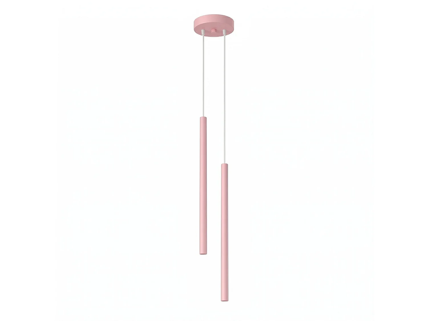 Lampy wiszące nowoczesny PASTELO, stal – 2 źródło – L.15 x H.118 cm – różowy 5027801