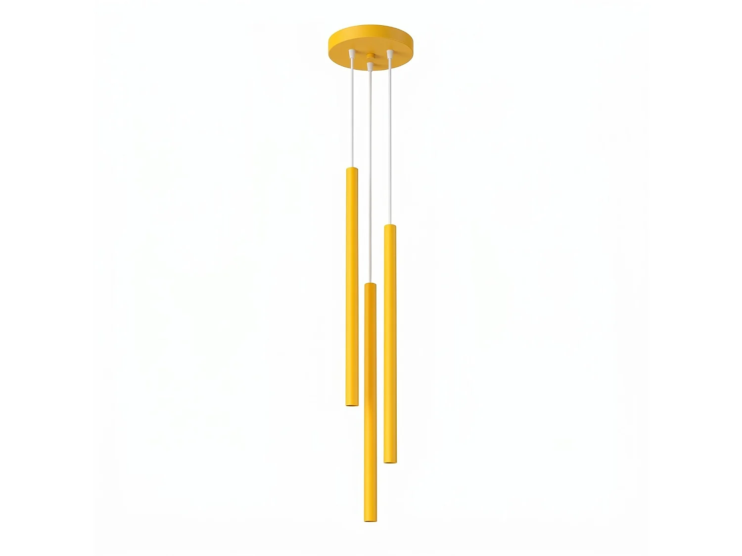 Lampy wiszące nowoczesny PASTELO, stal – 3 źródło – L.19.5 x H.115 cm – żółty 5027802