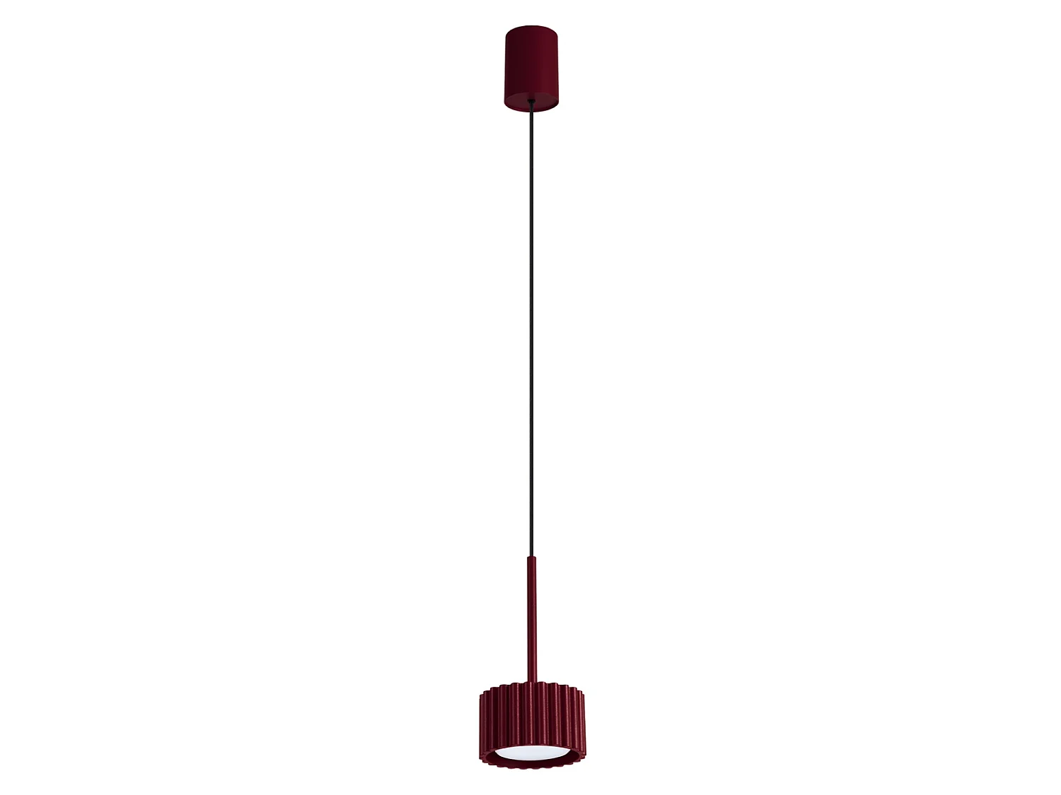 Lampy wiszące minimalistyczny AURA, aluminium - 1 źródło - L.10 x H.125 cm - burgund 5027804 - obrazek 1