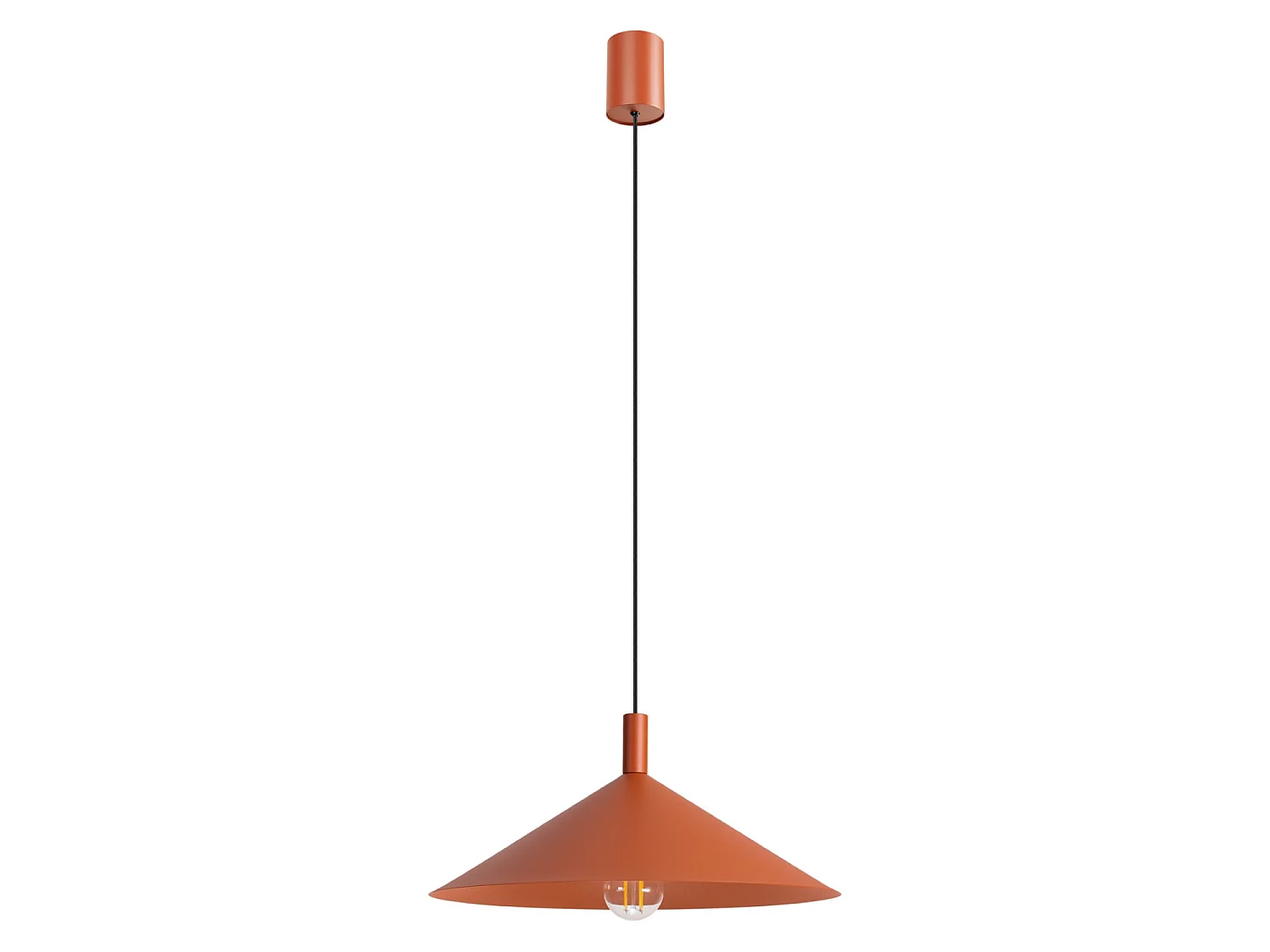Lampy wiszące nowoczesny NOX, stal – 1 źródło – L.40 x H.135 cm – ochra czerwona 5027806