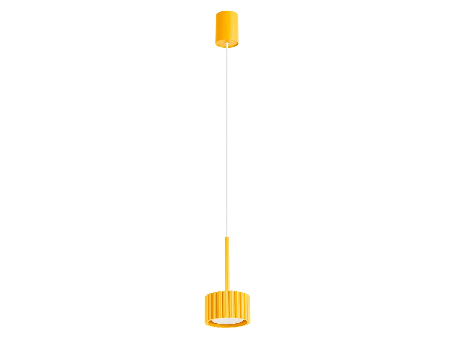 Lampy wiszące minimalistyczny AURA, aluminium – 1 źródło – L.10 x H.125 cm – żółty 5027809