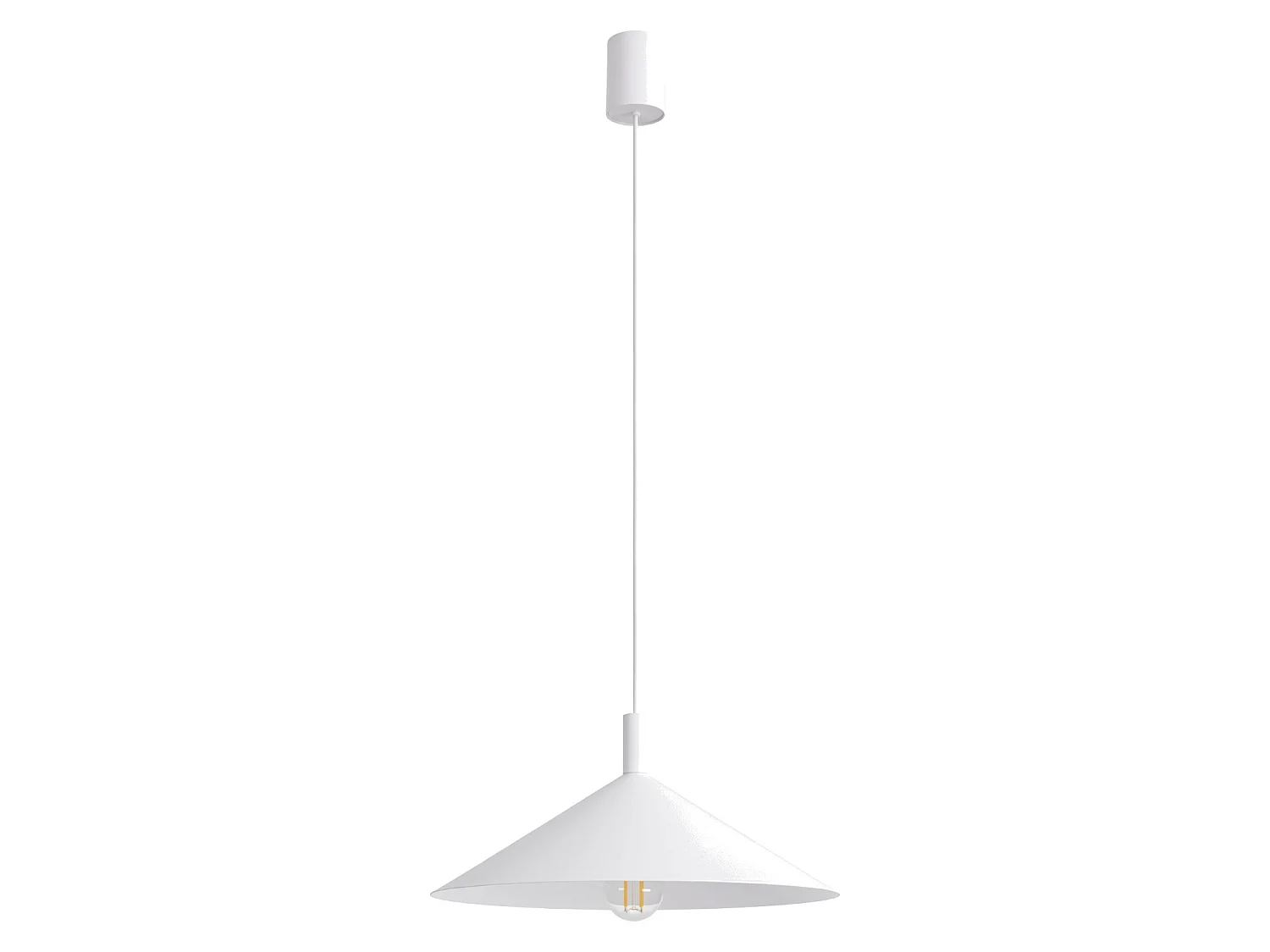 Lampy wiszące nowoczesny NOX, stal – 1 źródło – L.40 x H.135 cm – biały 5027810