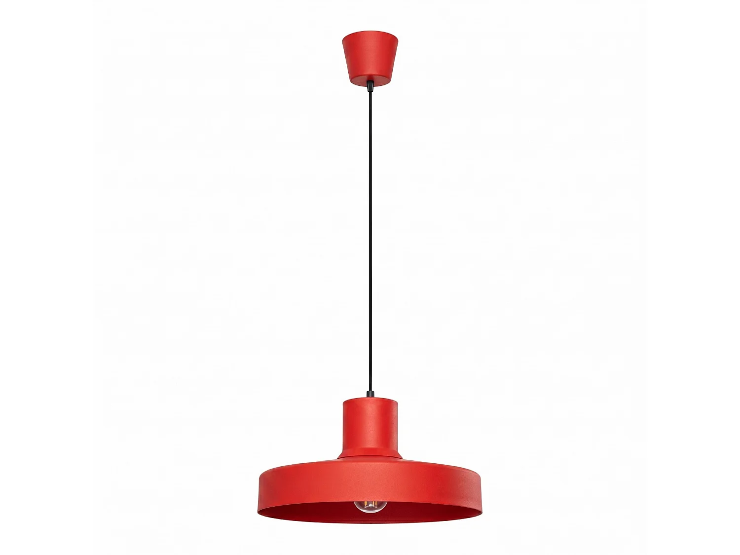 Lampy wiszące nowoczesny BILO, stal - 1 źródło - L.35 x H.120 cm - czerwony 5027808 - obrazek 1