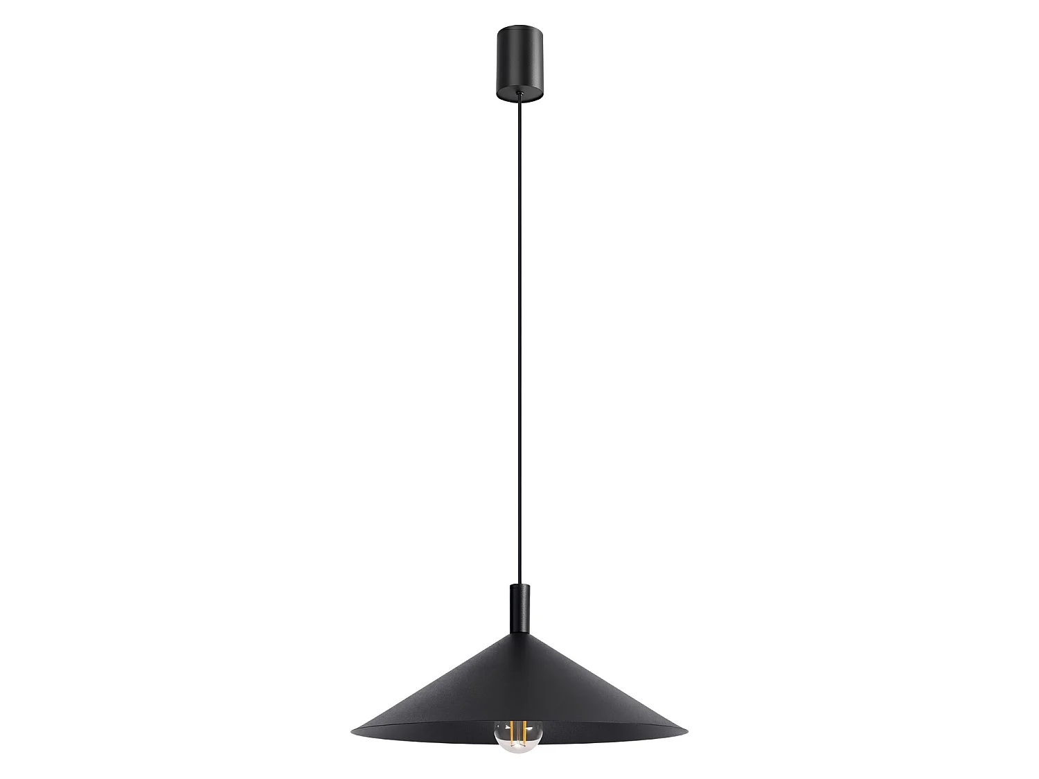 Lampy wiszące nowoczesny NOX, stal - 1 źródło - L.40 x H.135 cm - czarny 5027814 - obrazek 1