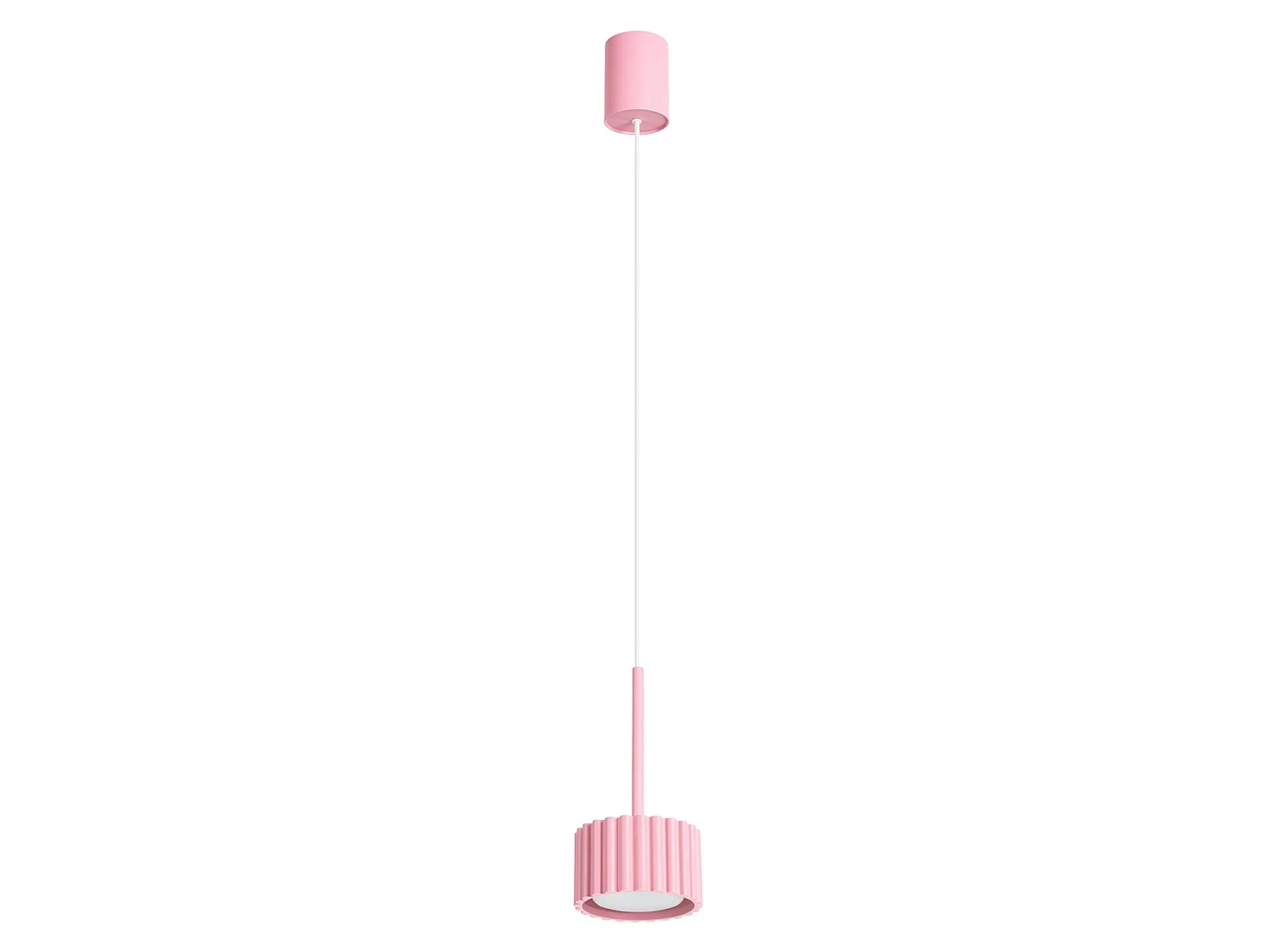 Lampy wiszące minimalistyczny AURA, aluminium - 1 źródło - L.10 x H.125 cm - różowy 5027817 - obrazek 1