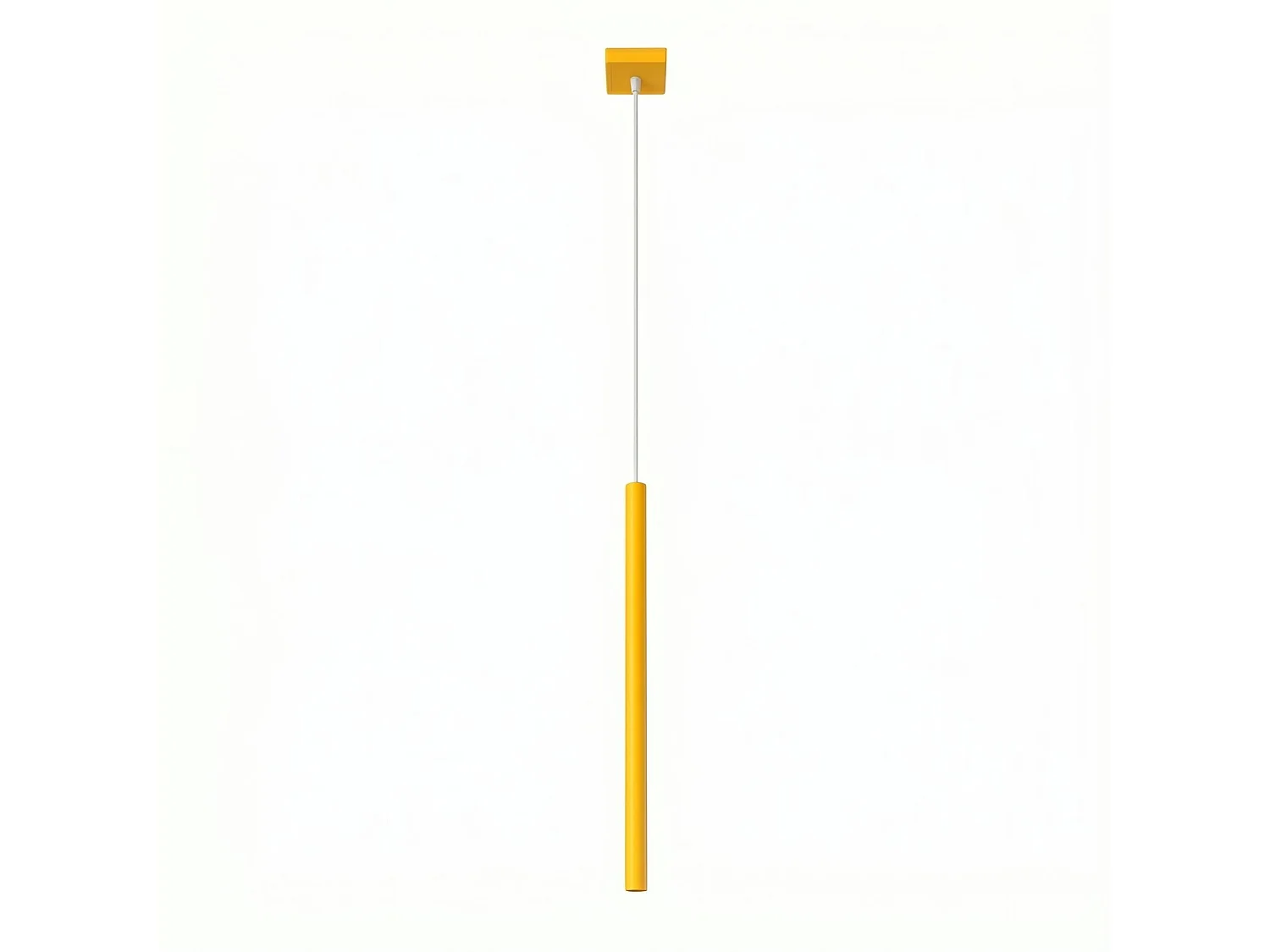 Lampy wiszące nowoczesny PASTELO, stal - 1 źródło - L.8 x H.120 cm - żółty 5027818 - obrazek 1