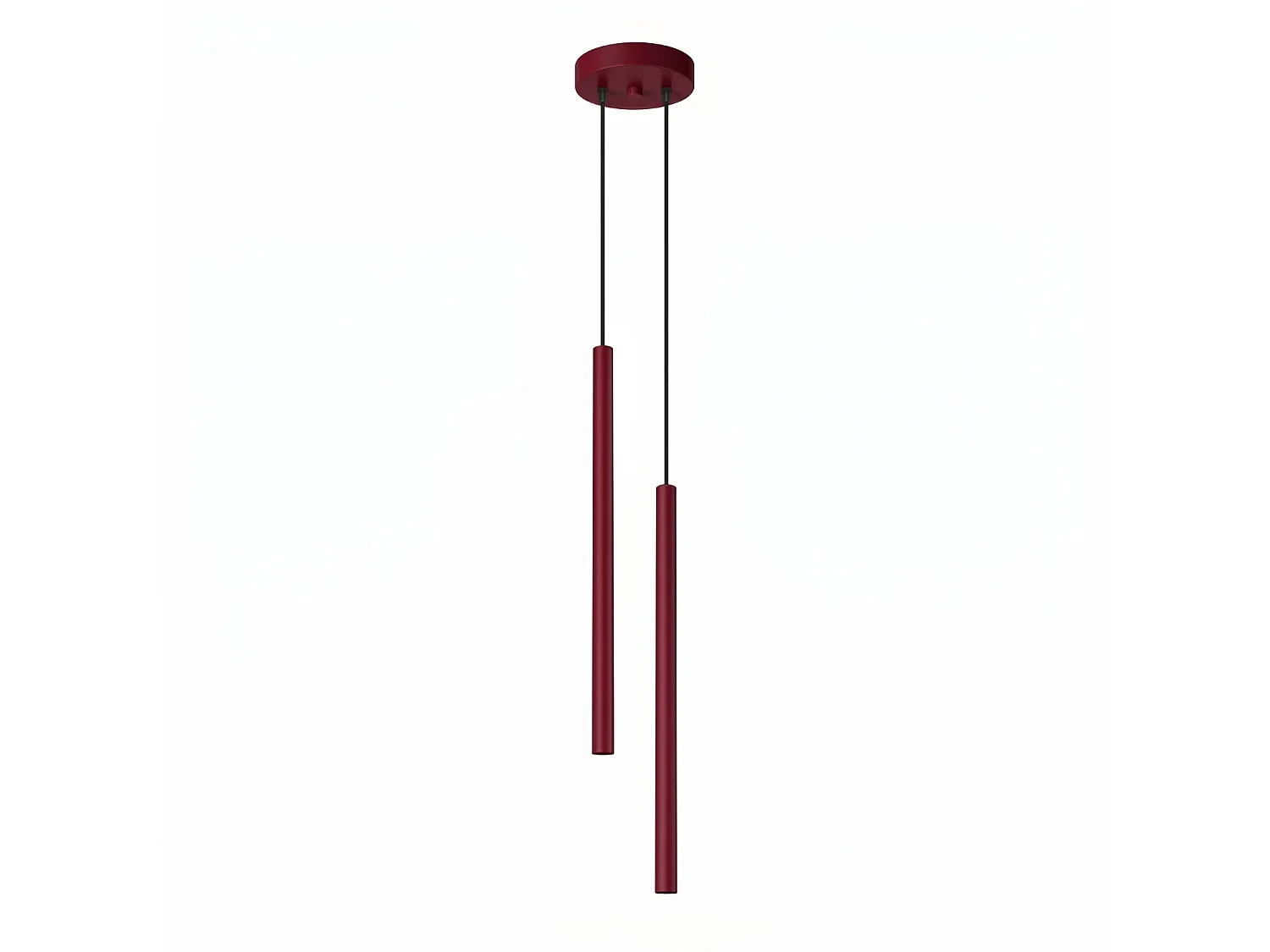 Lampy wiszące nowoczesny PASTELO, stal - 2 źródło - L.15 x H.118 cm - burgund 5027819 - obrazek 1