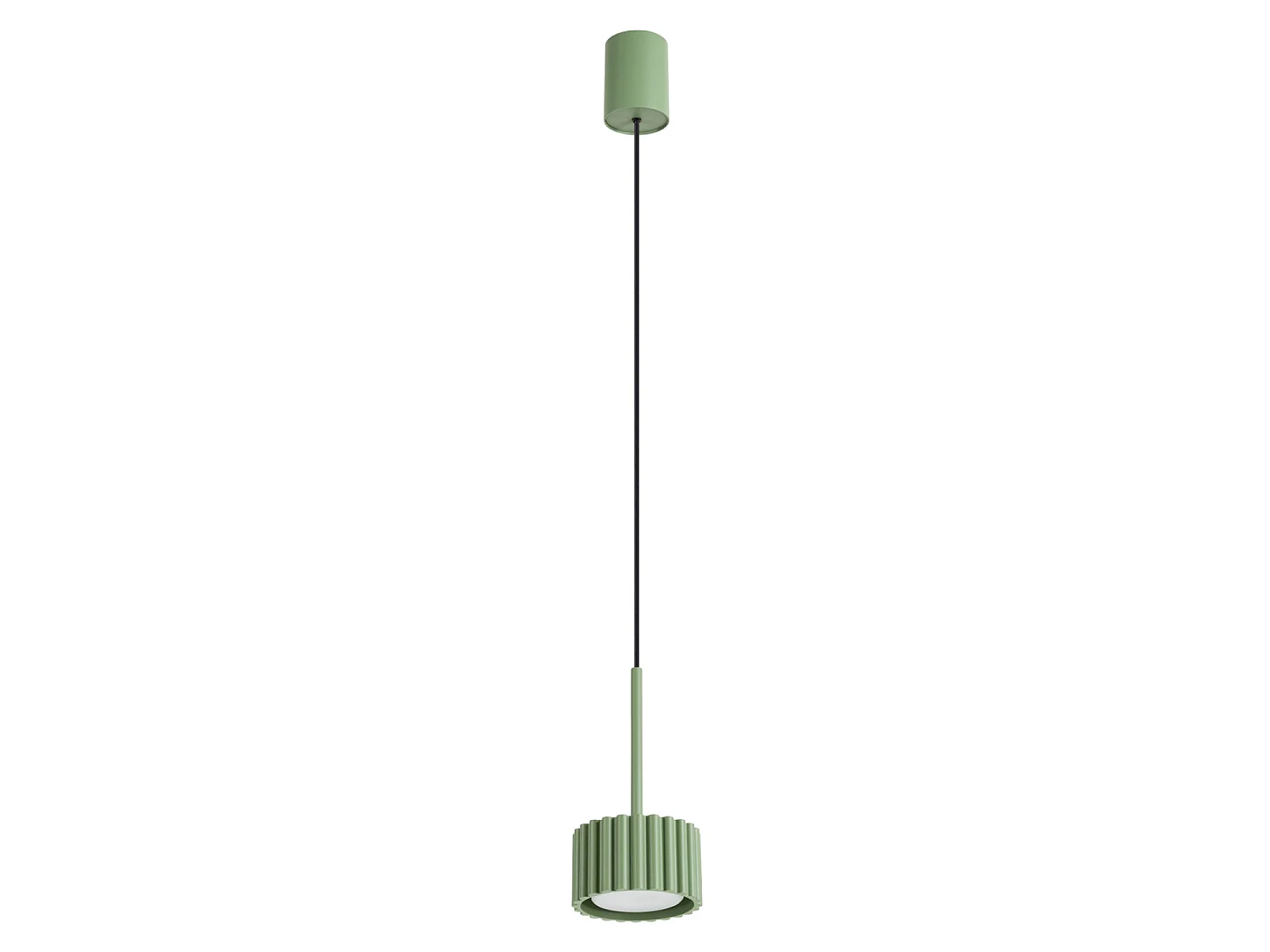Lampy wiszące minimalistyczny AURA, aluminium - 1 źródło - L.10 x H.125 cm - szałwia 5027822 - obrazek 1