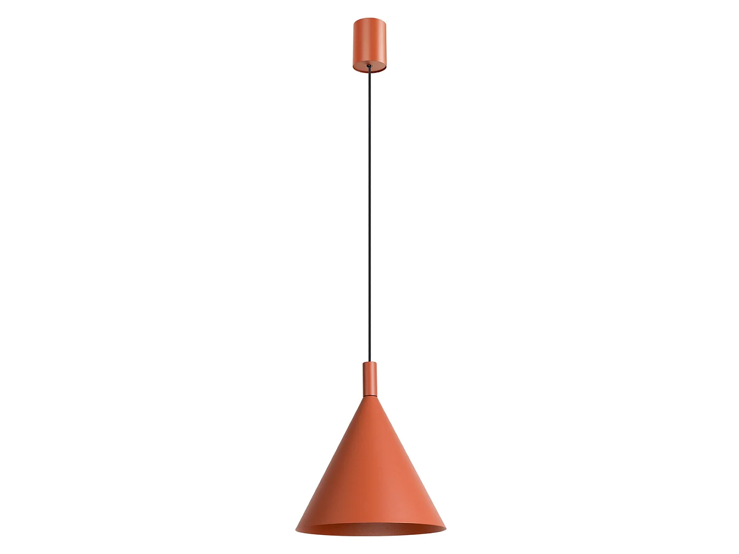 Lampy wiszące nowoczesny NOX, stal – 1 źródło – L.24.5 x H.140 cm – ochra czerwona 5027833