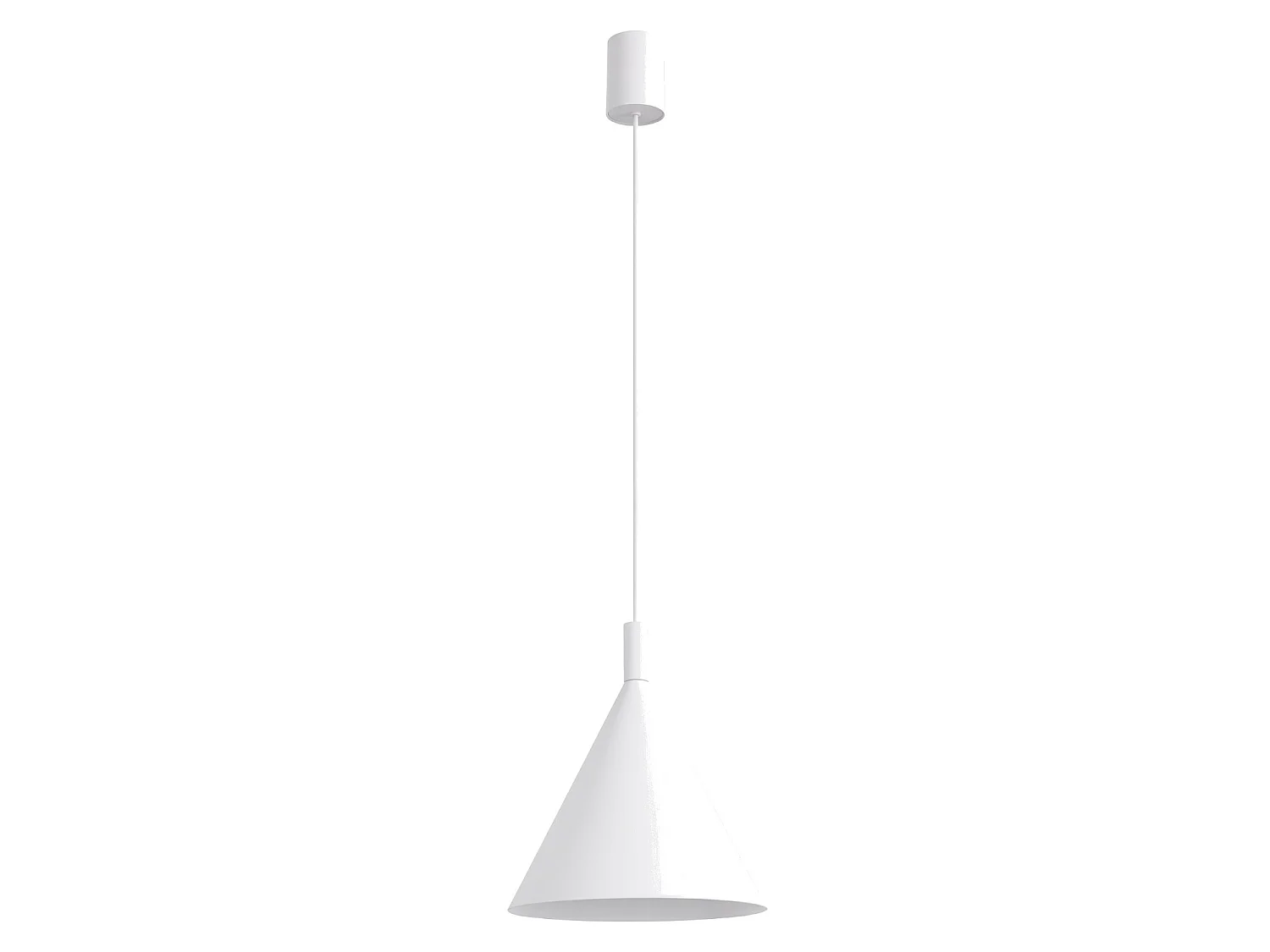 Lampy wiszące nowoczesny NOX, stal – 1 źródło – L.24.5 x H.140 cm – biały 5027827