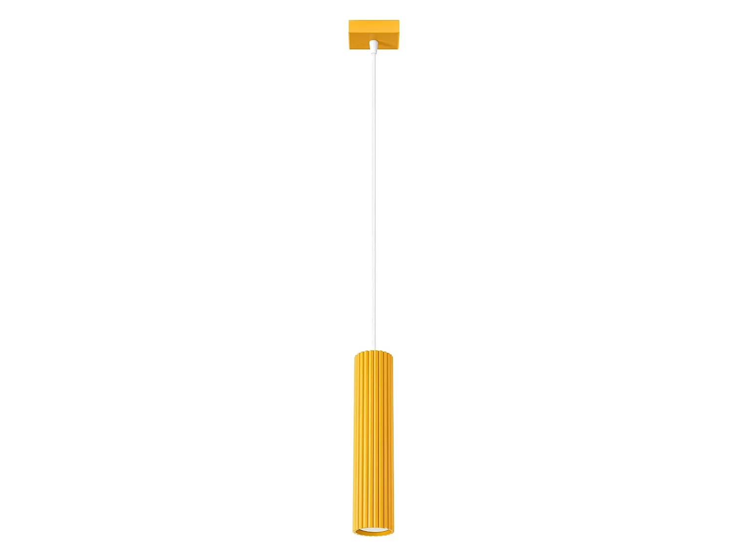 Lampy wiszące minimalistyczny KARBON, aluminium - 1 źródło - L.8 x H.118 cm - żółty 5027830 - obrazek 1