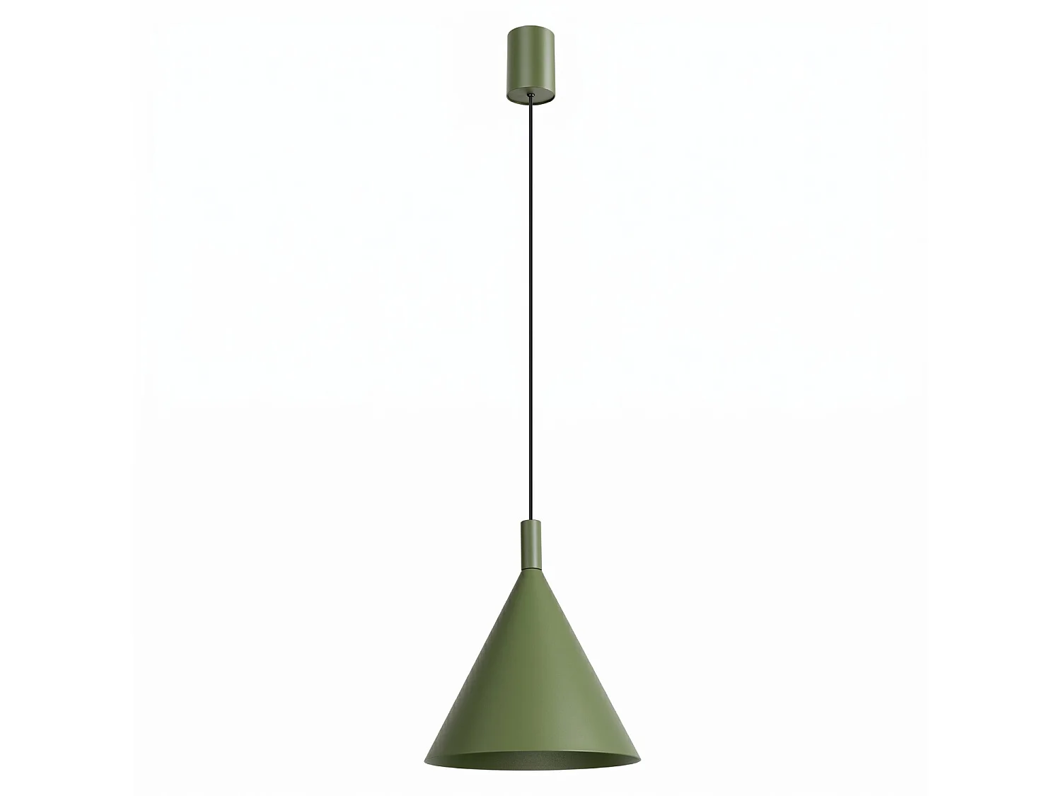 Lampy wiszące nowoczesny NOX, stal - 1 źródło - L.24.5 x H.140 cm - zielony oliwkowy 5027828 - obrazek 1