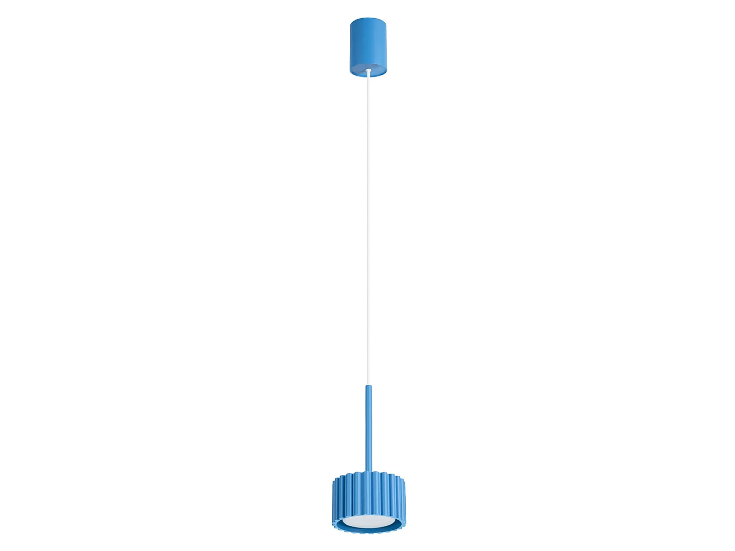 Lampy wiszące minimalistyczny AURA, aluminium - 1 źródło - L.10 x H.125 cm - błękitny 5027837 - obrazek 1