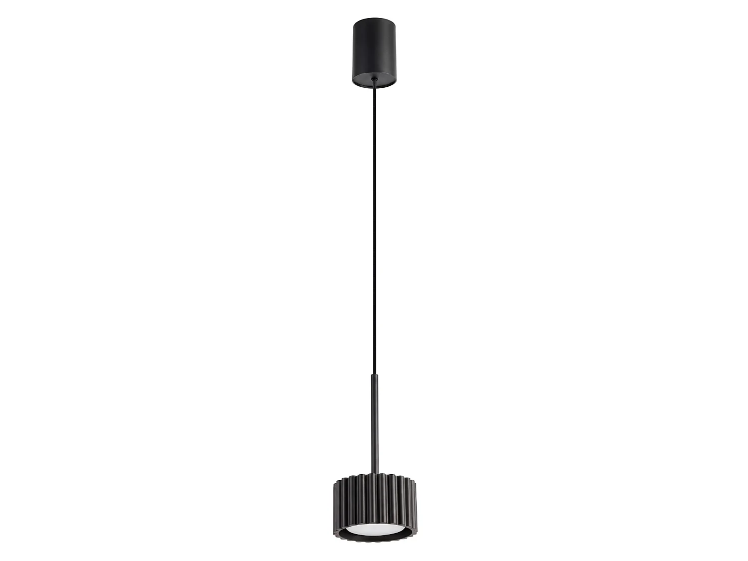 Lampy wiszące minimalistyczny AURA, aluminium - 1 źródło - L.10 x H.125 cm - czarny 5027835 - obrazek 1