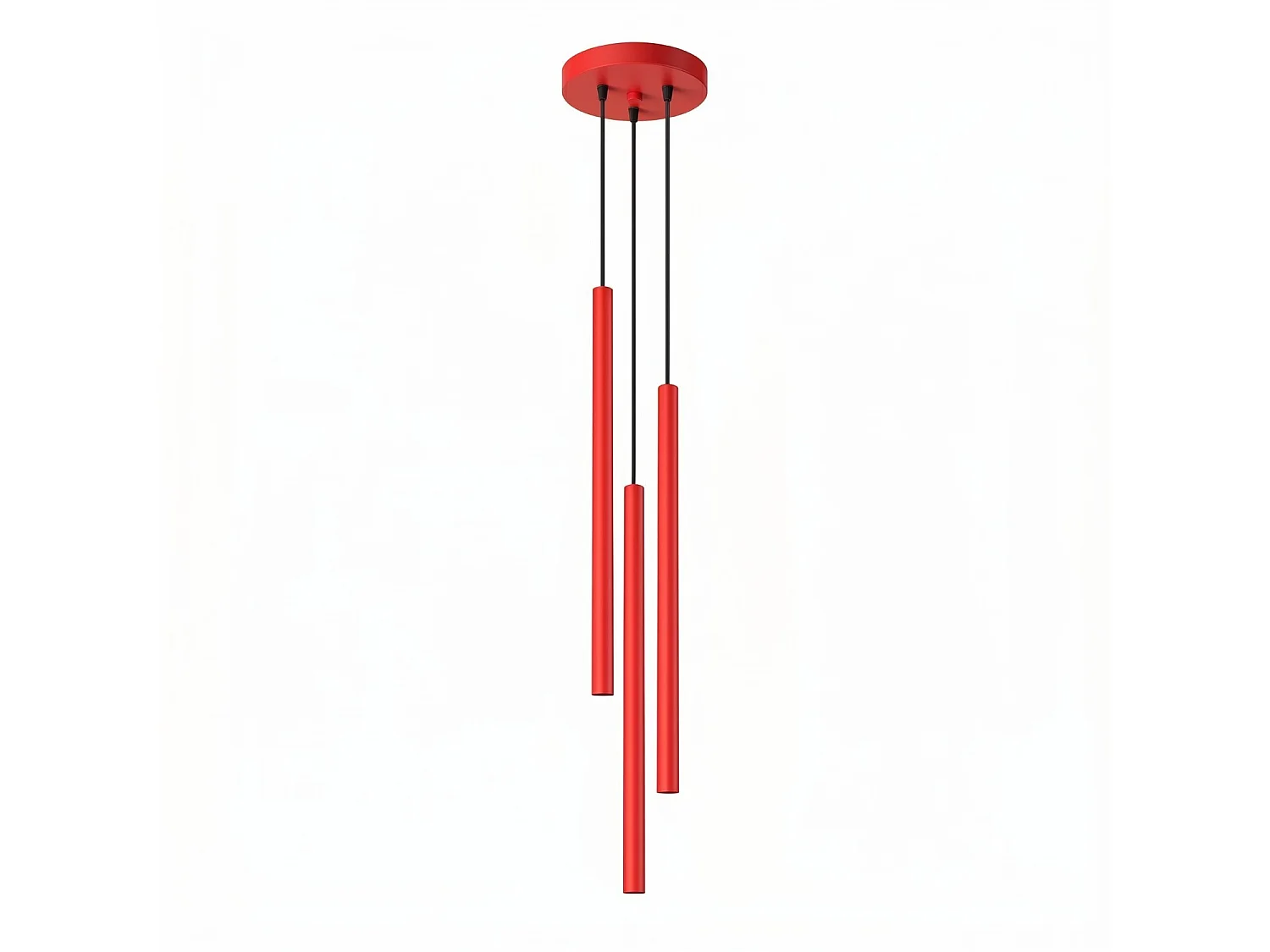 Lampy wiszące nowoczesny PASTELO, stal – 3 źródło – L.19.5 x H.115 cm – czerwony 5027839