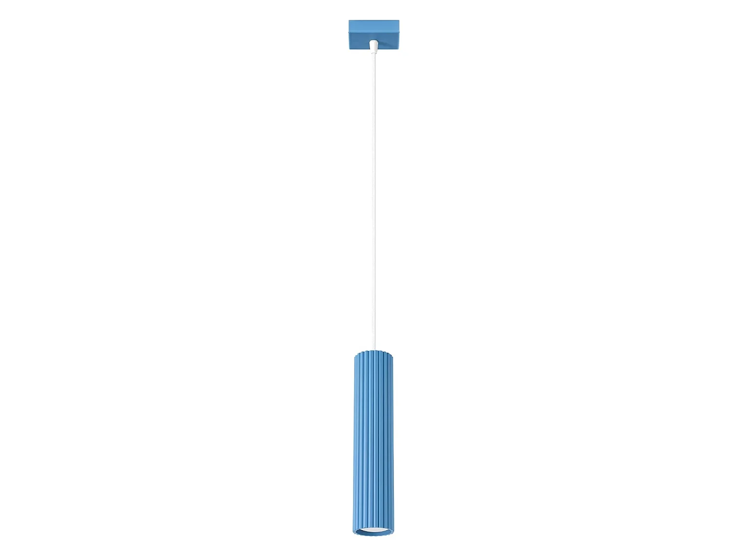 Lampy wiszące minimalistyczny KARBON, aluminium - 1 źródło - L.8 x H.118 cm - błękitny 5027842 - obrazek 1