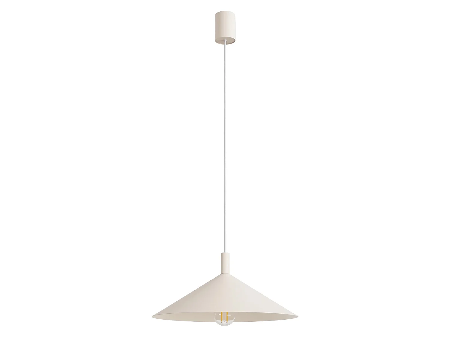 Lampy wiszące nowoczesny NOX, stal - 1 źródło - L.40 x H.135 cm - beżowy 5027845 - obrazek 1