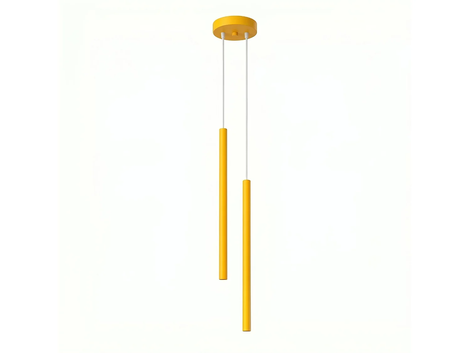 Lampy wiszące nowoczesny PASTELO, stal – 2 źródło – L.15 x H.118 cm – żółty 5027853