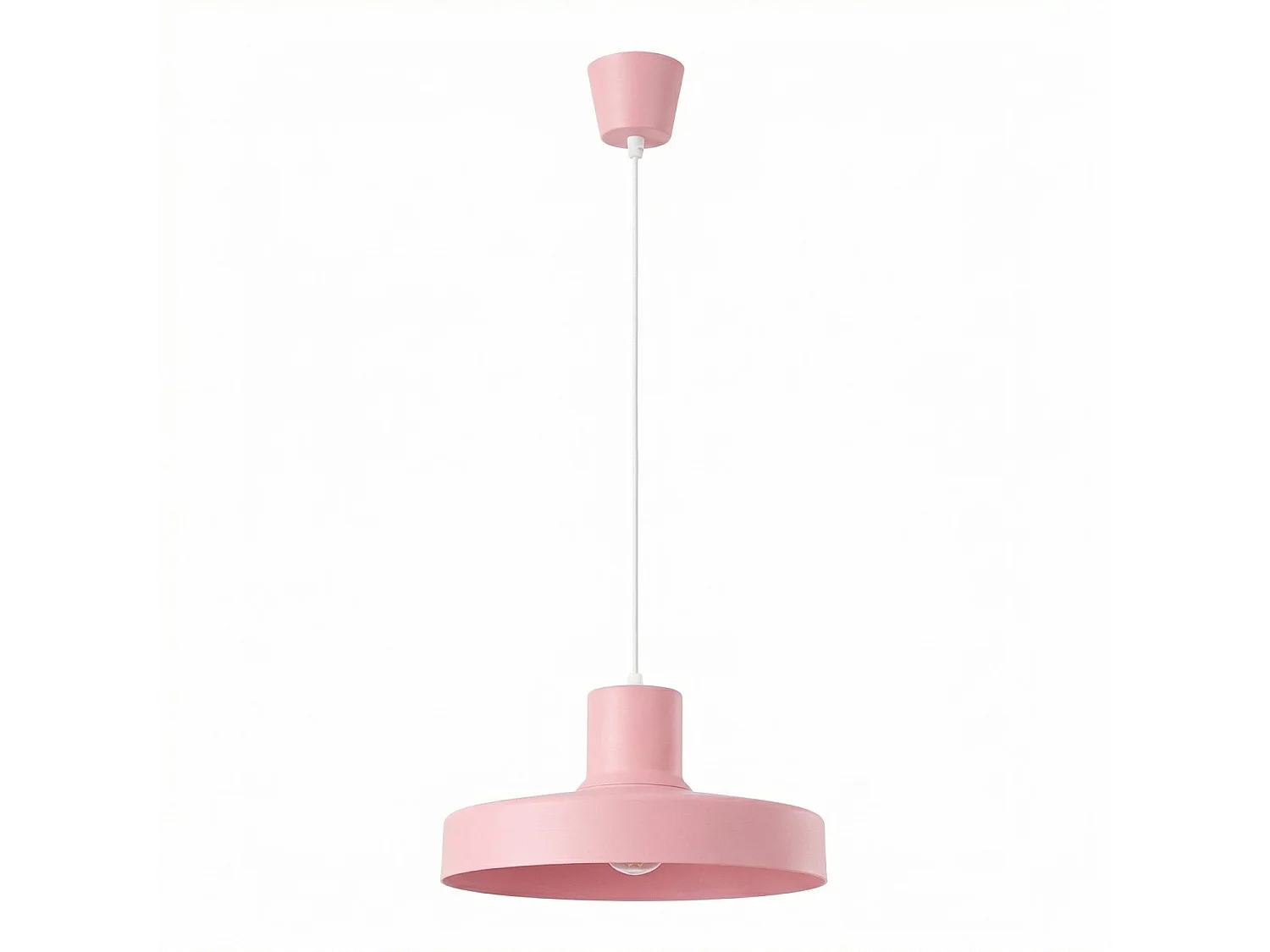 Lampy wiszące nowoczesny BILO, stal - 1 źródło - L.35 x H.120 cm - różowy 5027852 - obrazek 1