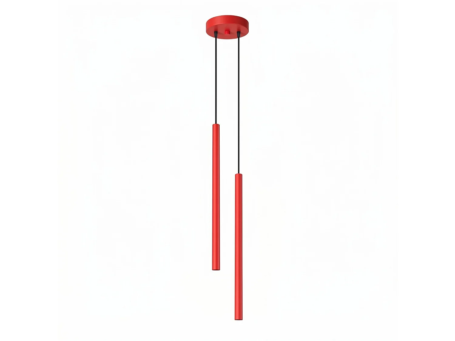 Lampy wiszące nowoczesny PASTELO, stal – 2 źródło – L.15 x H.118 cm – czerwony 5027864