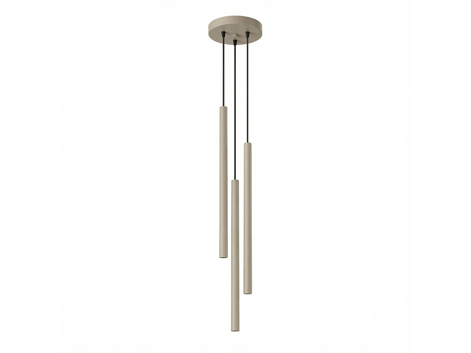 Lampy wiszące nowoczesny PASTELO, stal – 3 źródło – L.19.5 x H.115 cm – taupe 5027861