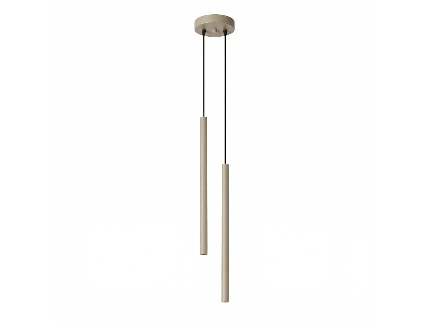 Lampy wiszące nowoczesny PASTELO, stal – 2 źródło – L.15 x H.118 cm – taupe 5027863