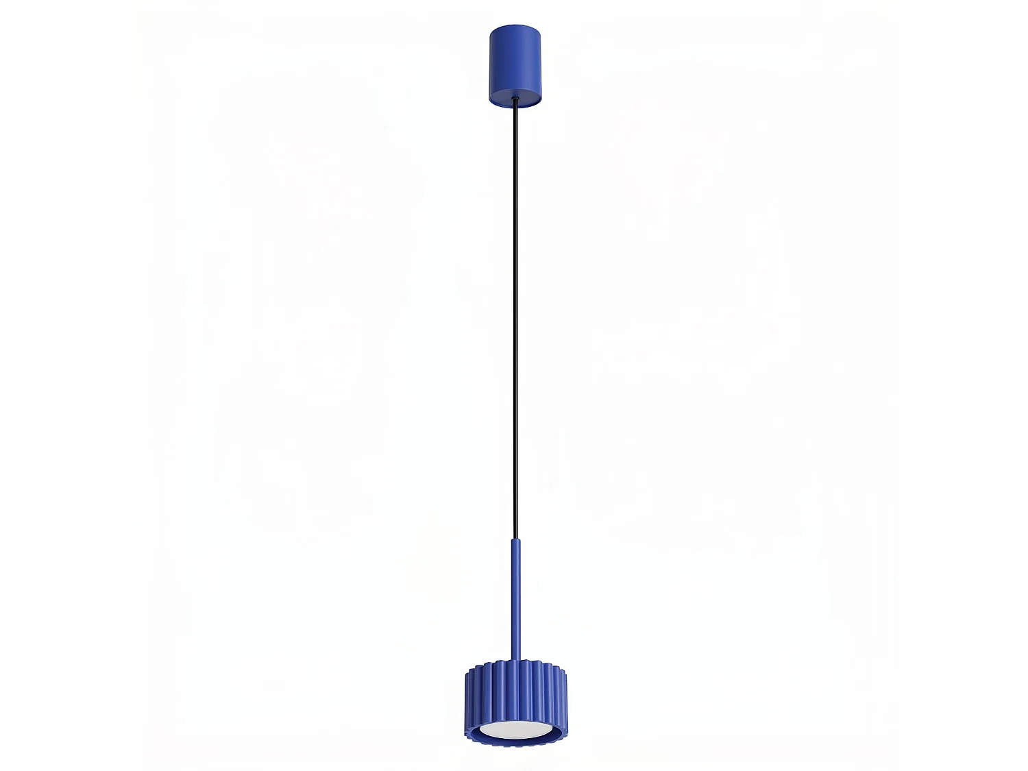 Lampy wiszące minimalistyczny AURA, aluminium - 1 źródło - L.10 x H.125 cm - ultramaryna 5027857 - obrazek 1