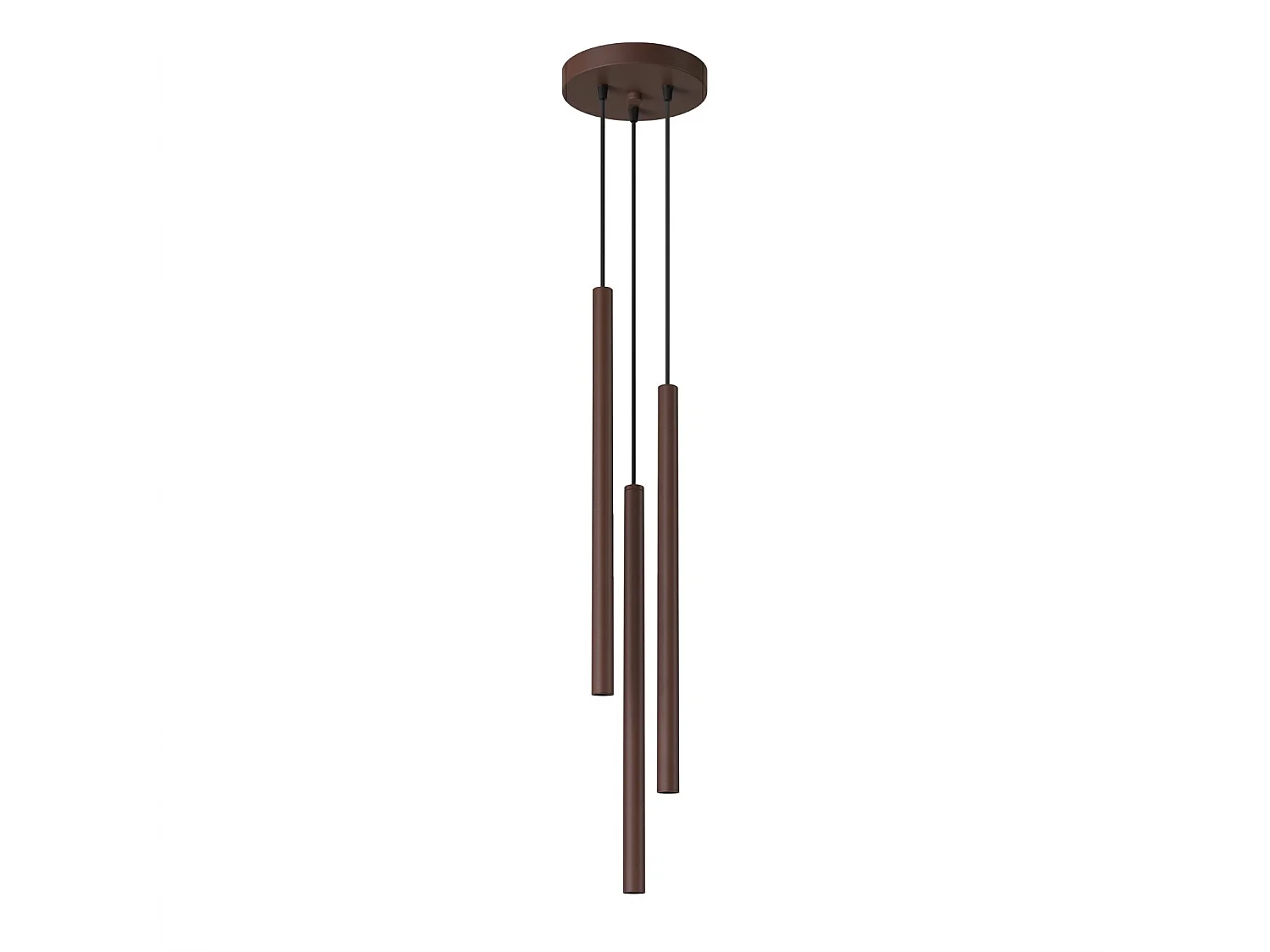 Lampy wiszące nowoczesny PASTELO, stal - 3 źródło - L.19.5 x H.115 cm - brązowy 5027875 - obrazek 1