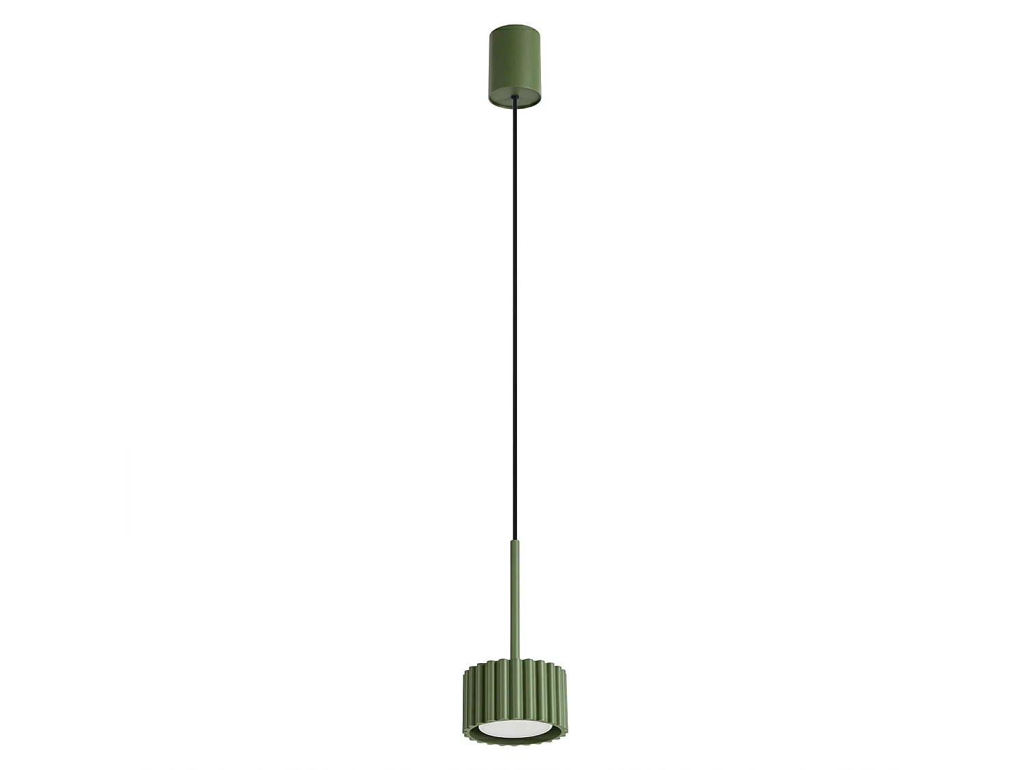 Lampy wiszące minimalistyczny AURA, aluminium - 1 źródło - L.10 x H.125 cm - zielony oliwkowy 5027874 - obrazek 1