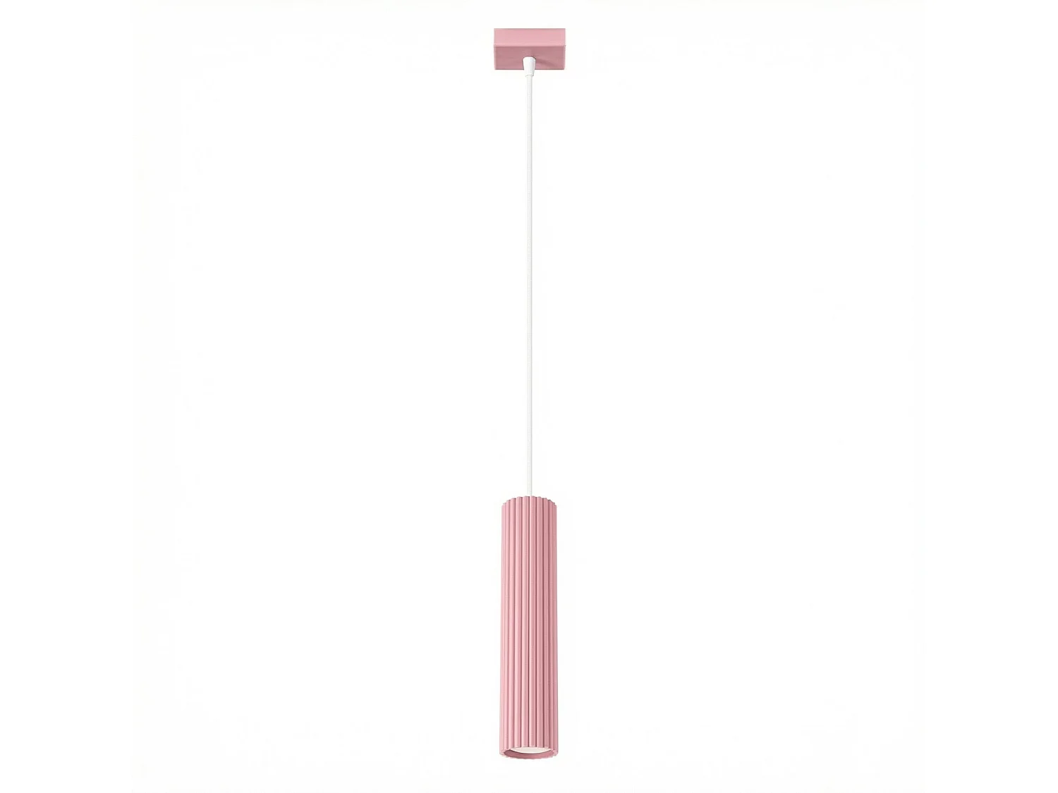 Lampy wiszące minimalistyczny KARBON, aluminium - 1 źródło - L.8 x H.118 cm - różowy 5027886 - obrazek 1